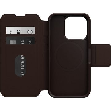 Otterbox Flip Case Strada Hülle für Apple iPhone 15 Pro für MagSafe, stoßfest, sturzsicher,Premium Lederfolio, 3x getestet nach Militärstandard