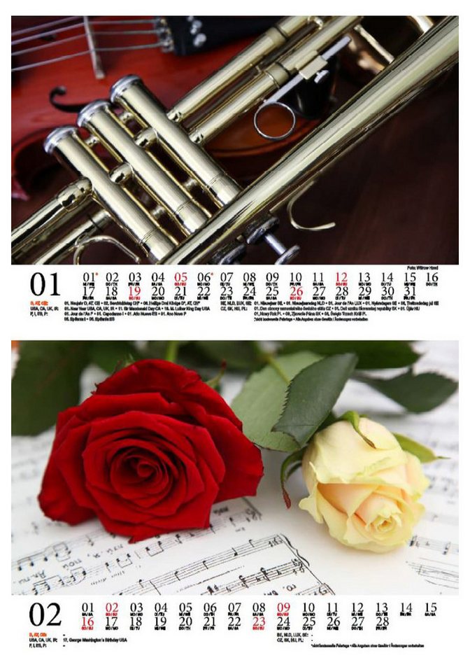 Thumbnail - Seelenzauber Wandkalender Klassikzauber DIN A5 Kalender für 2025 Klassik und Instrumente