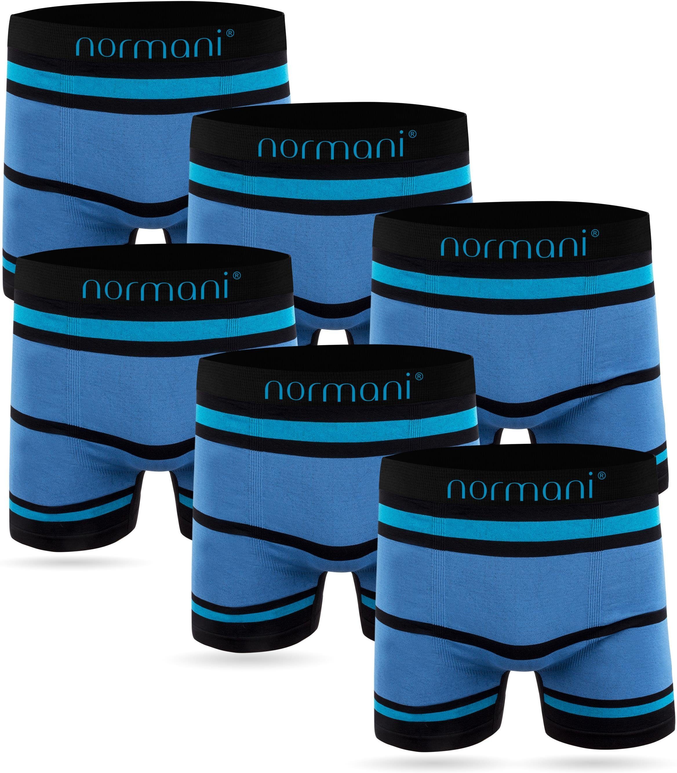 normani Retro Boxer Material Herren schnell Sport trocknendem aus Blau/Hellblau Unterhosen