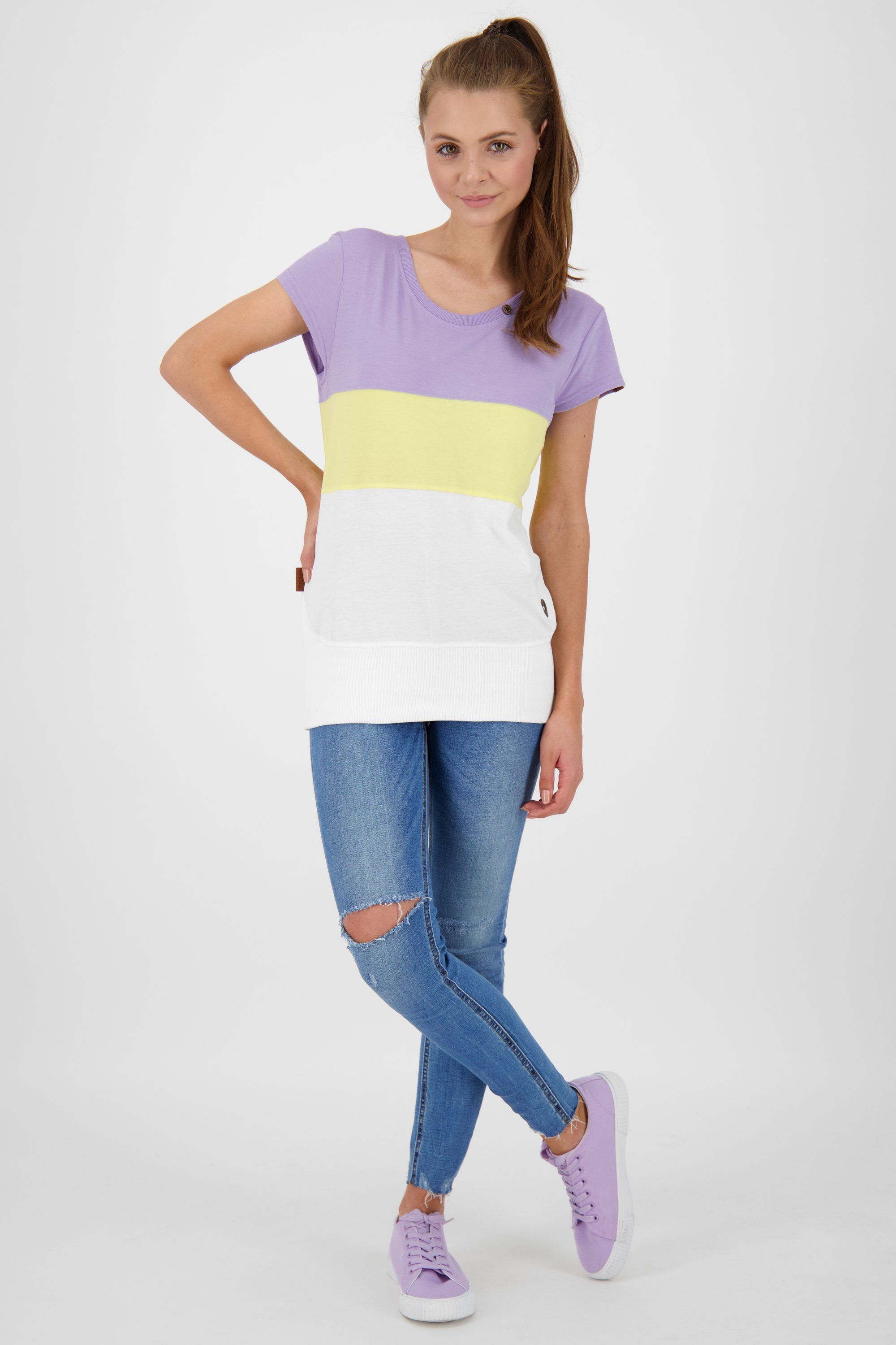 CoraAK Alife & lavender Kickin T-Shirt Damen Shirt T-Shirt