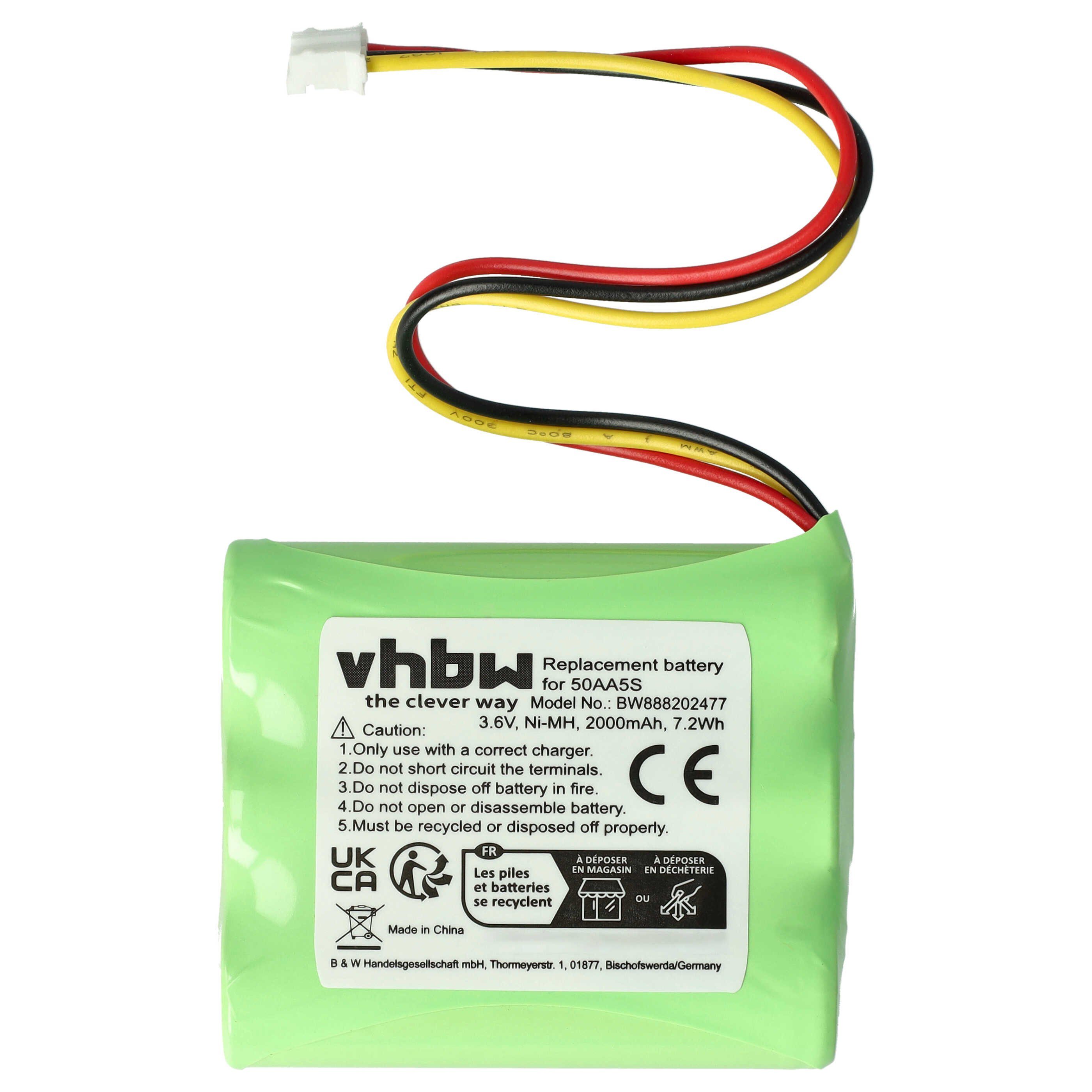 vhbw Akku passend für Toniebox Tonie Box Lautsprecher (2000 mAh, 3,6 V, Akku Akku NiMH 2000 mAh (3,6 V, 1 St), Leistungsfähiger Austausch-Akku für Hörspielwürfel, Wiederaufladbar