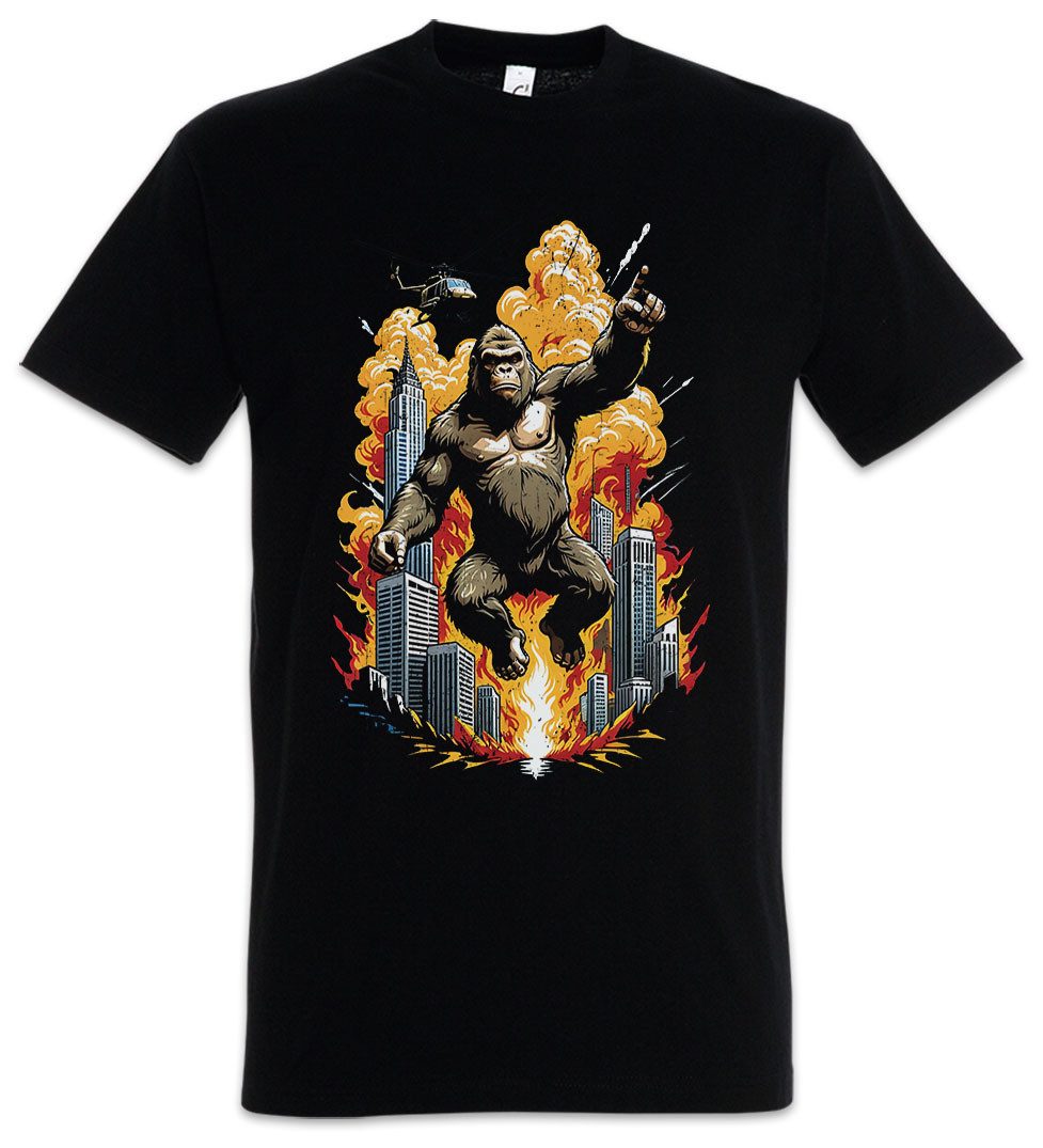 Urban Backwoods Print-Shirt Skyscraper Kong Herren T-Shirt Ape Affe Japan Insel King Kaiju Giant (1-tlg) Monster Movie Film Godzilla