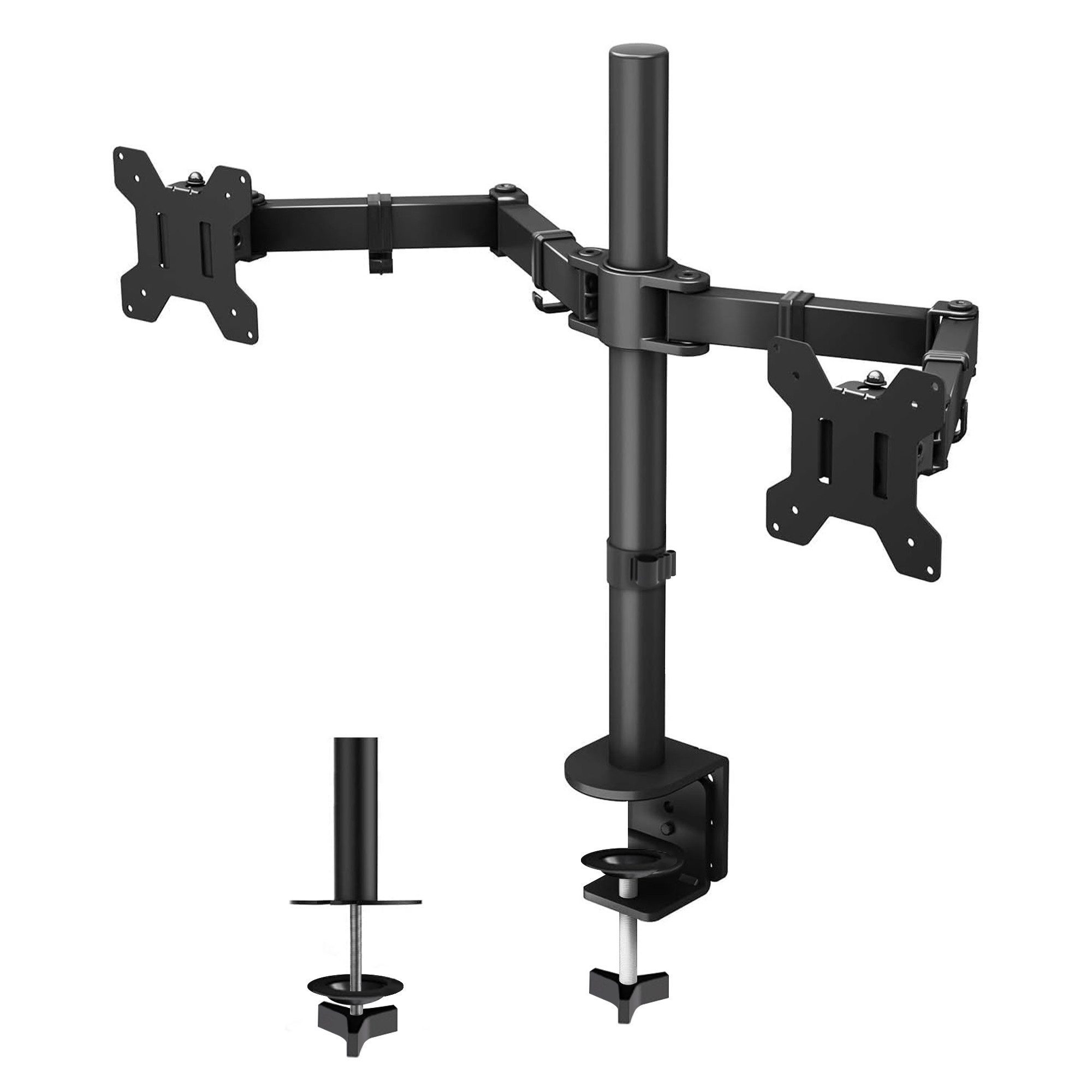 DAKYAM Monitor-Halterung Tischhalterung Arm Monitorständer Monitor-Halterung, (für zwei Monitore, Stabile Dual-Monitorhalterung)