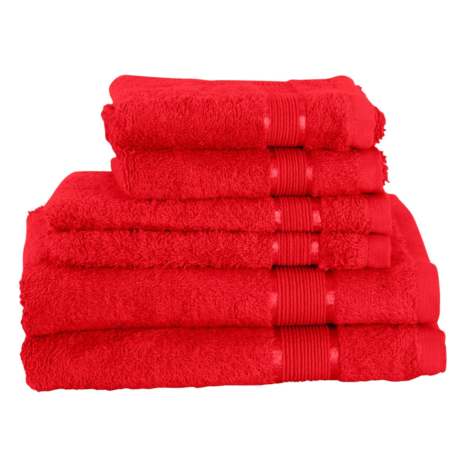 Handtuch, Mixibaby Baumwolle Rot 100%_Baumwolle,