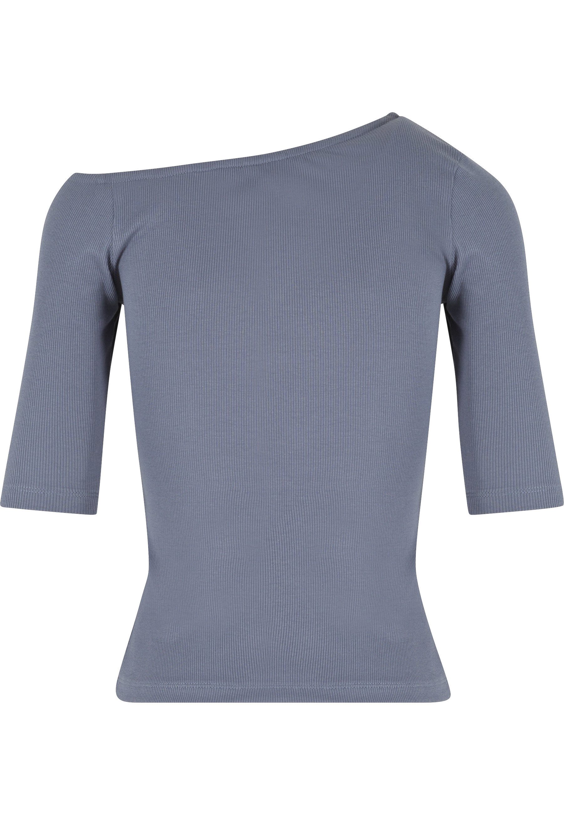 URBAN CLASSICS T-Shirt Urban Classics Ladies Organic Asymmetric Rib Tee (1-tlg)