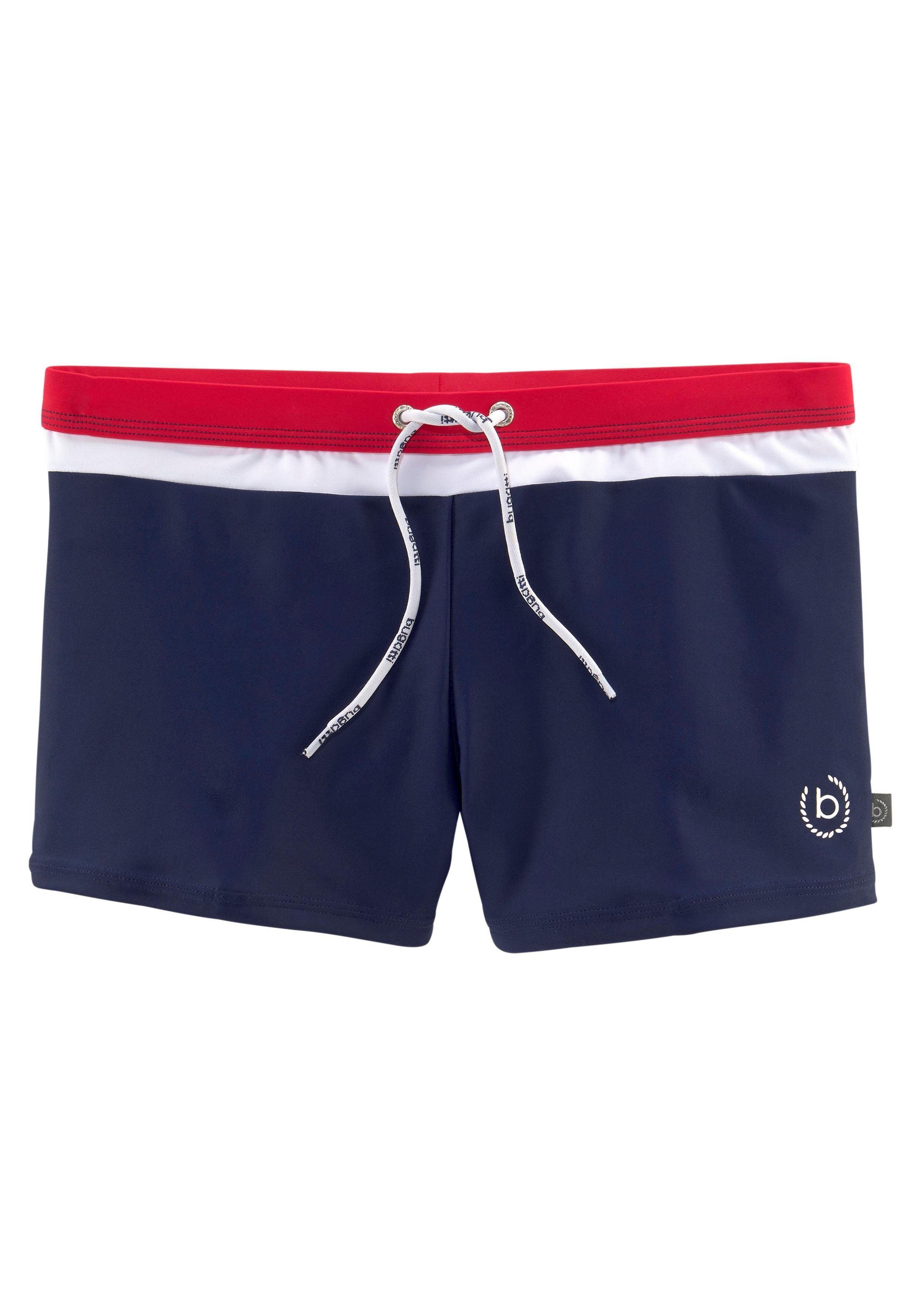 bugatti Boxer-Badehose Claas mit kontrastfarbenen Details günstig online kaufen
