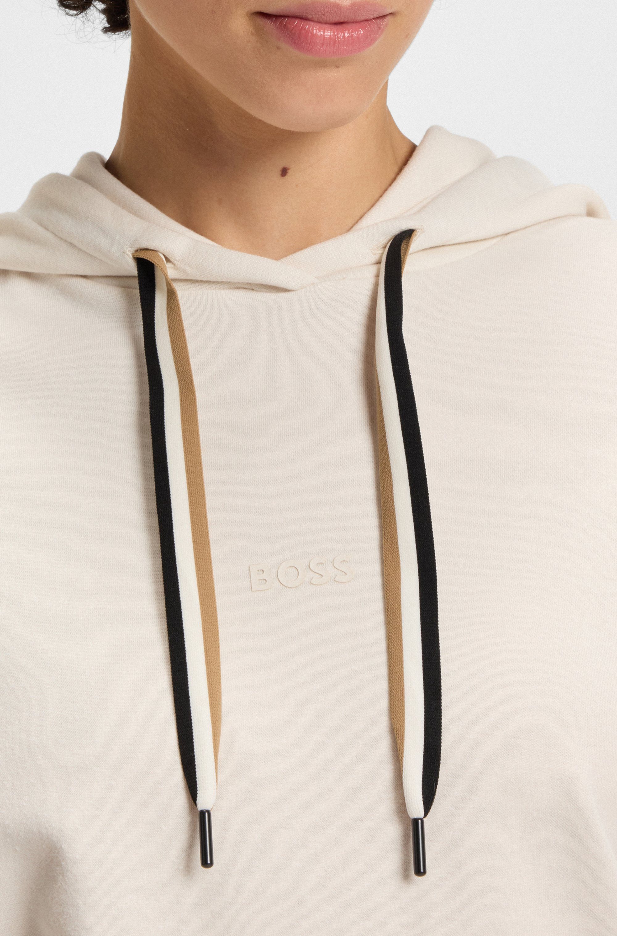 BOSS Hoodie CP Stripe Hoodie mit kontrastfarbener Kordel