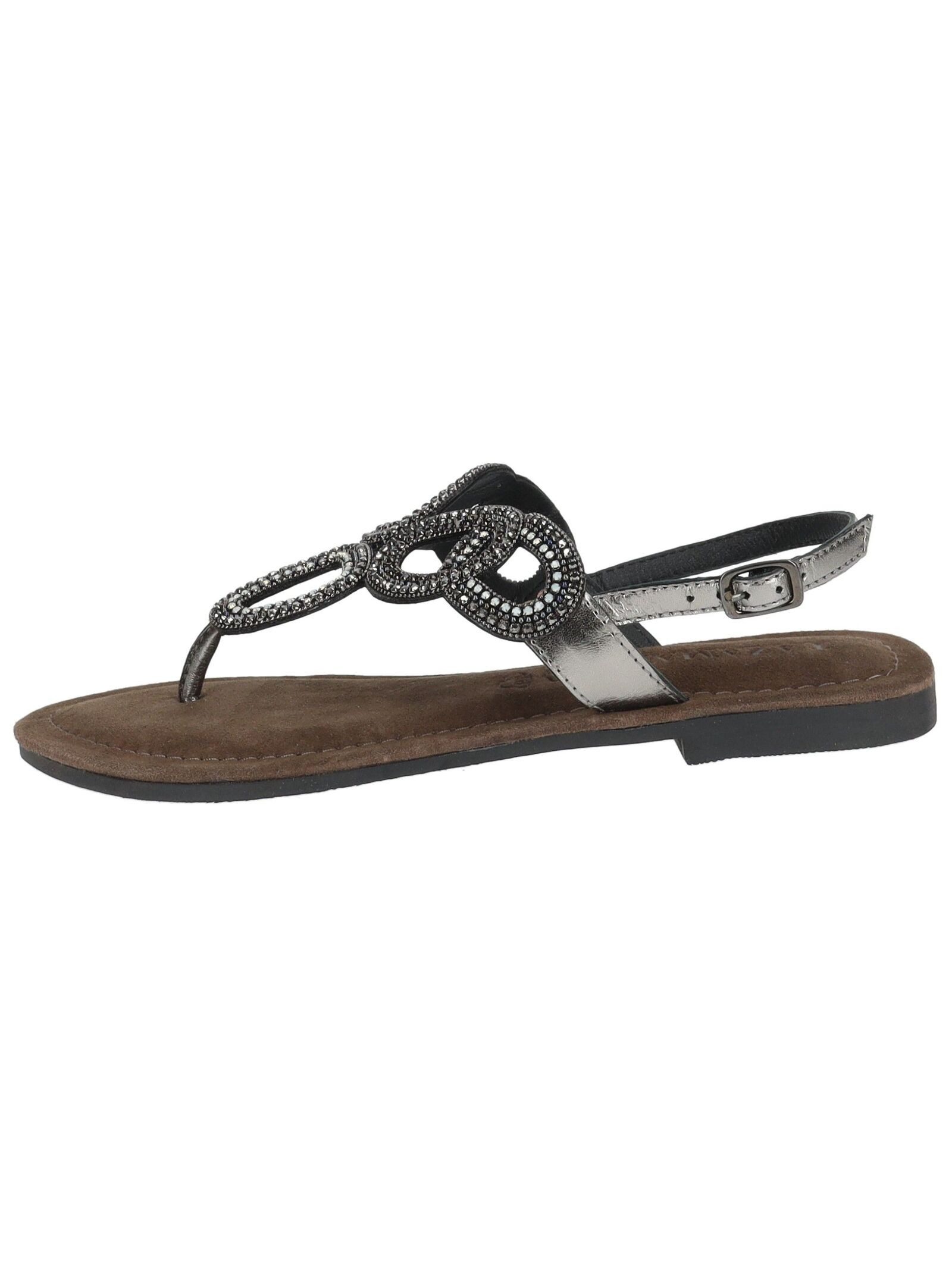Lazamani Sandalen Leder/Textil . Riemchensandalette