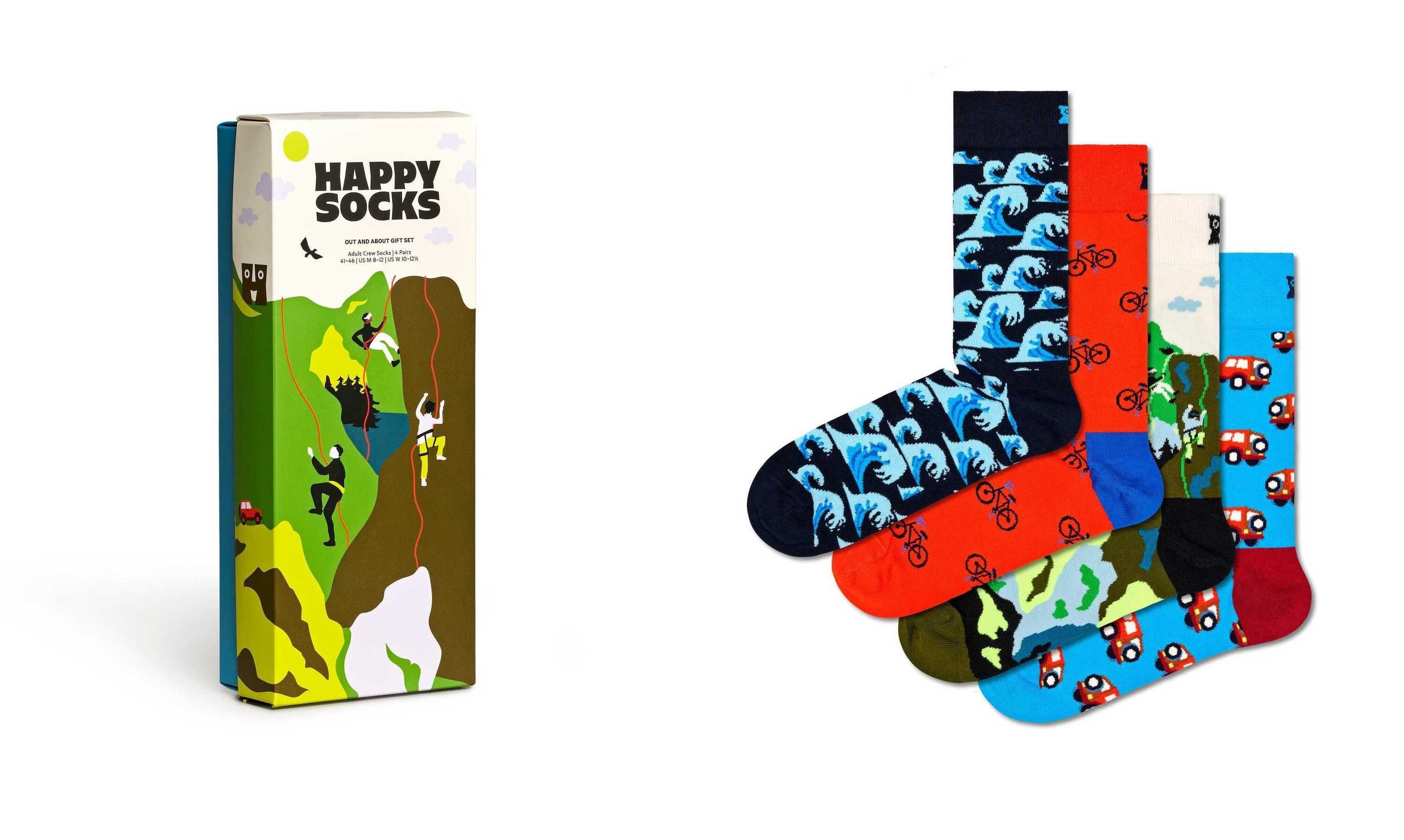 And Kurzsocken Geschenkbox Unisex Pack Out Socks Socken, Happy 4er About