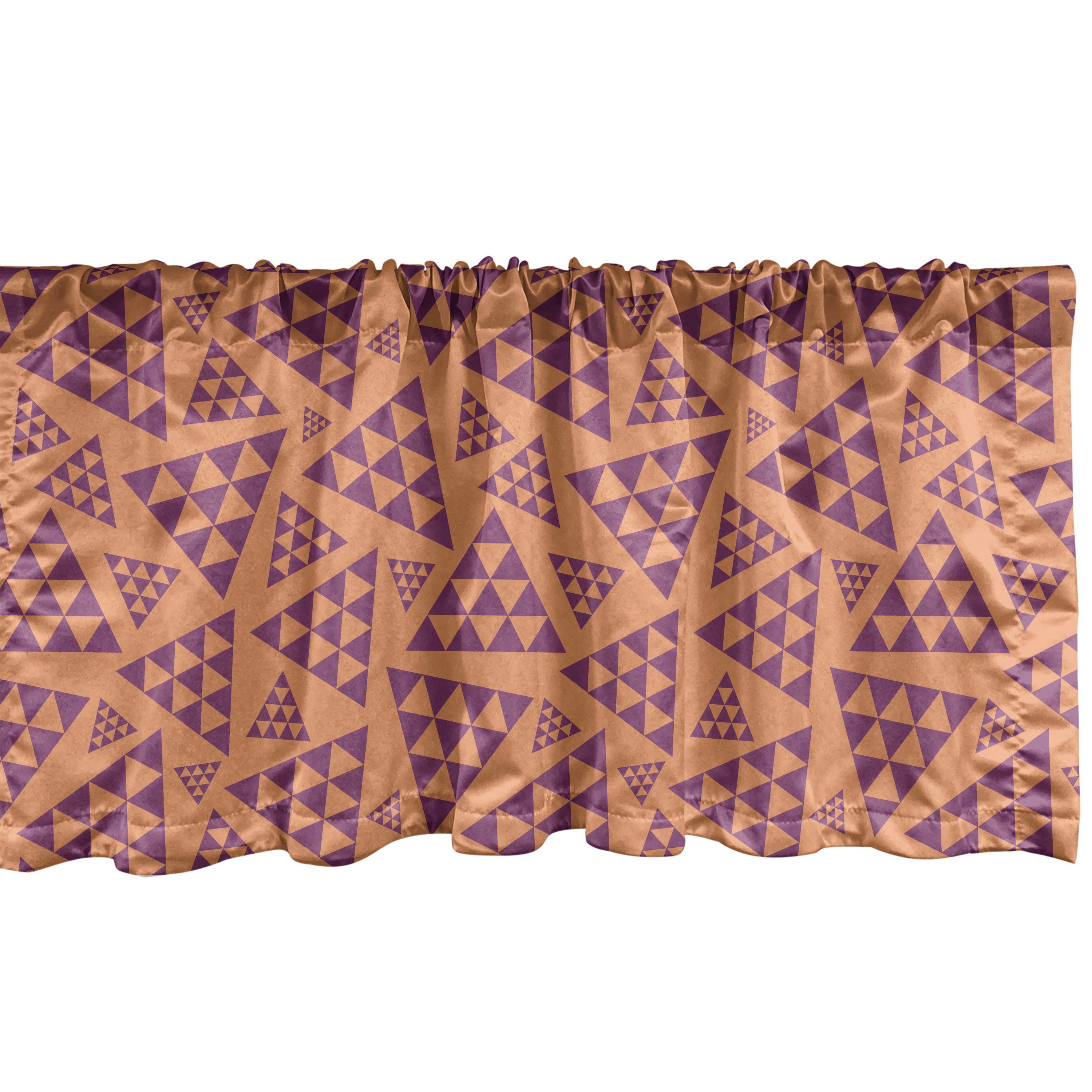 Scheibengardine Vorhang Volant für Küche Schlafzimmer Dekor mit Stangentasche, Abakuhaus, Microfaser, Abstrakt Zufällige Dreiecksformen