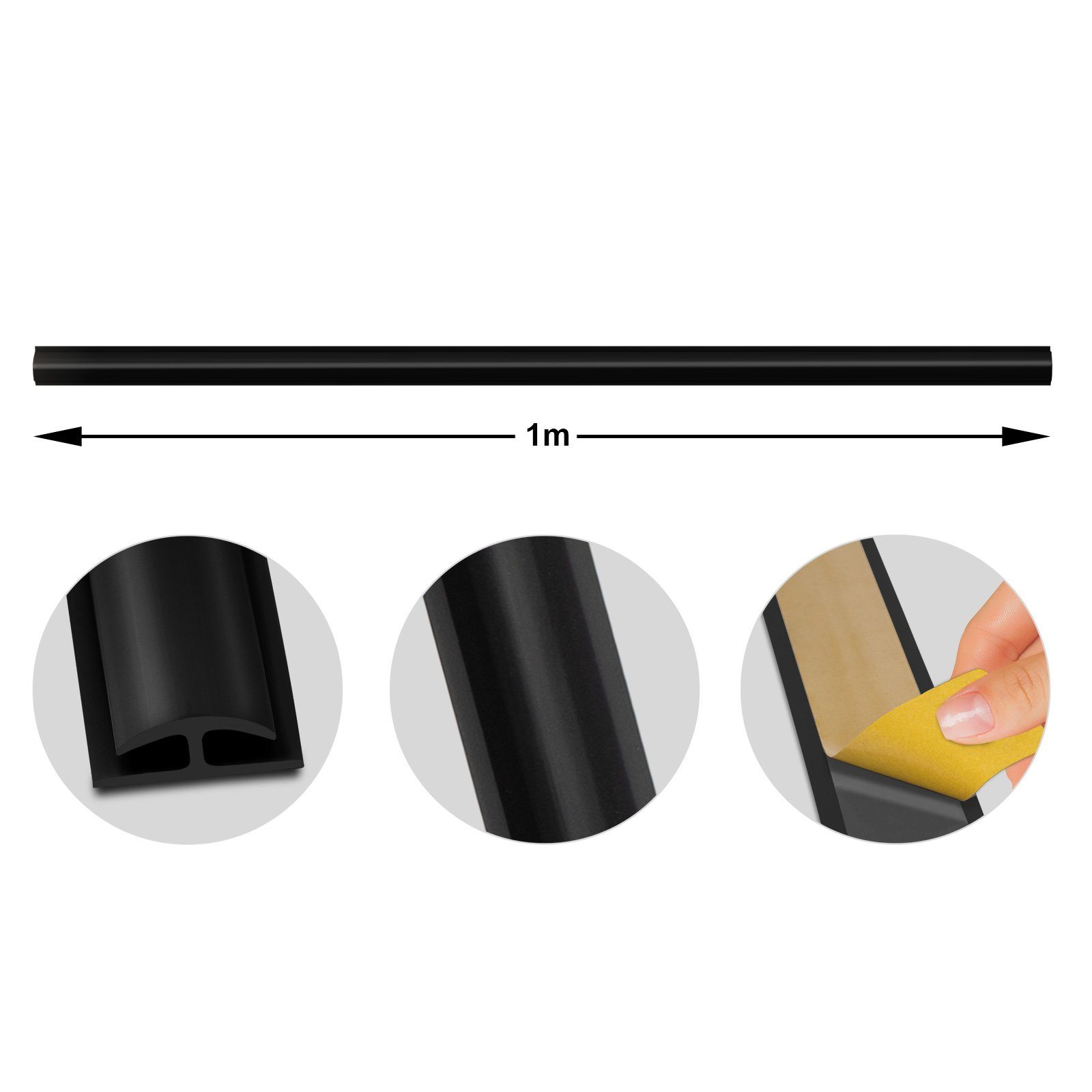 Karat Abschlussleiste Doppeleinfassleiste Julia, 3 Farben, 24 x 35 x 6 mm, Selbstklebendes Acrylband, PVC, Selbstklebend – Bild 5 von 5