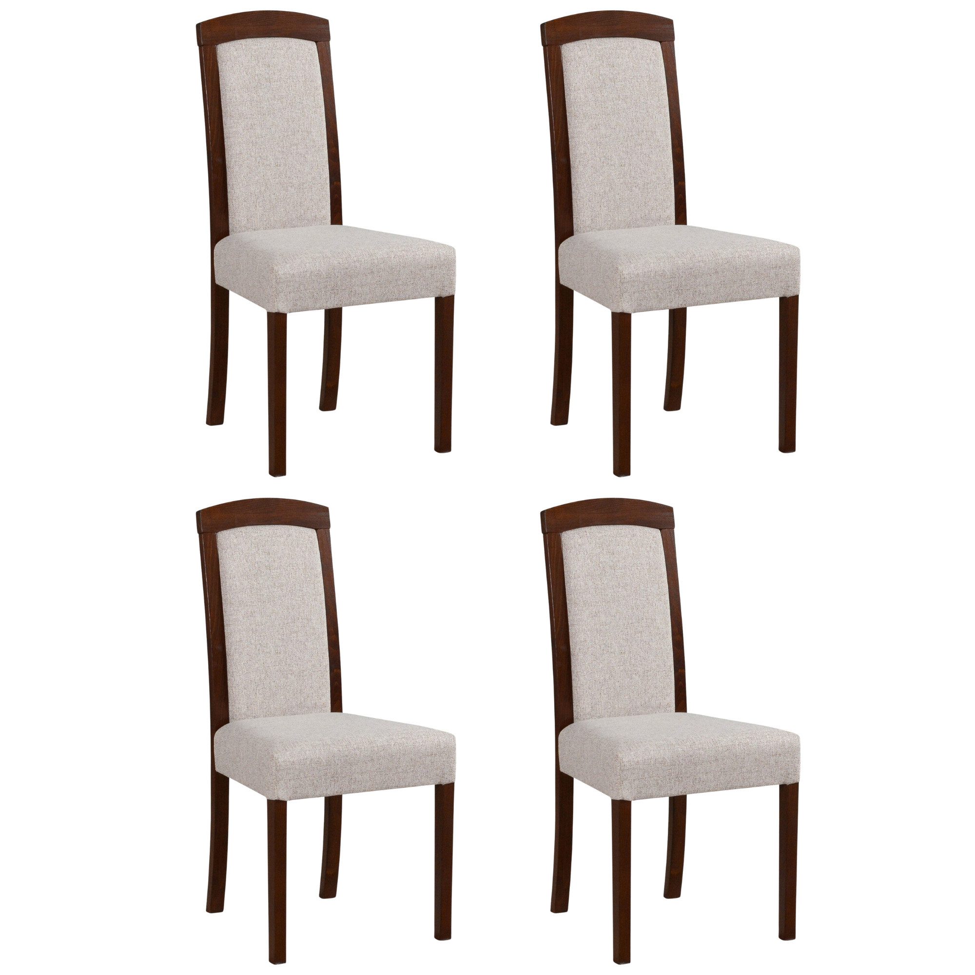 MOEBLO Stuhl TORMO 7 (Massivholz, Esszimmerstuhl Polsterstühle, Holzstühle, Esszimmerstühle, 4 St), (BxHxT): 45x96x41cm