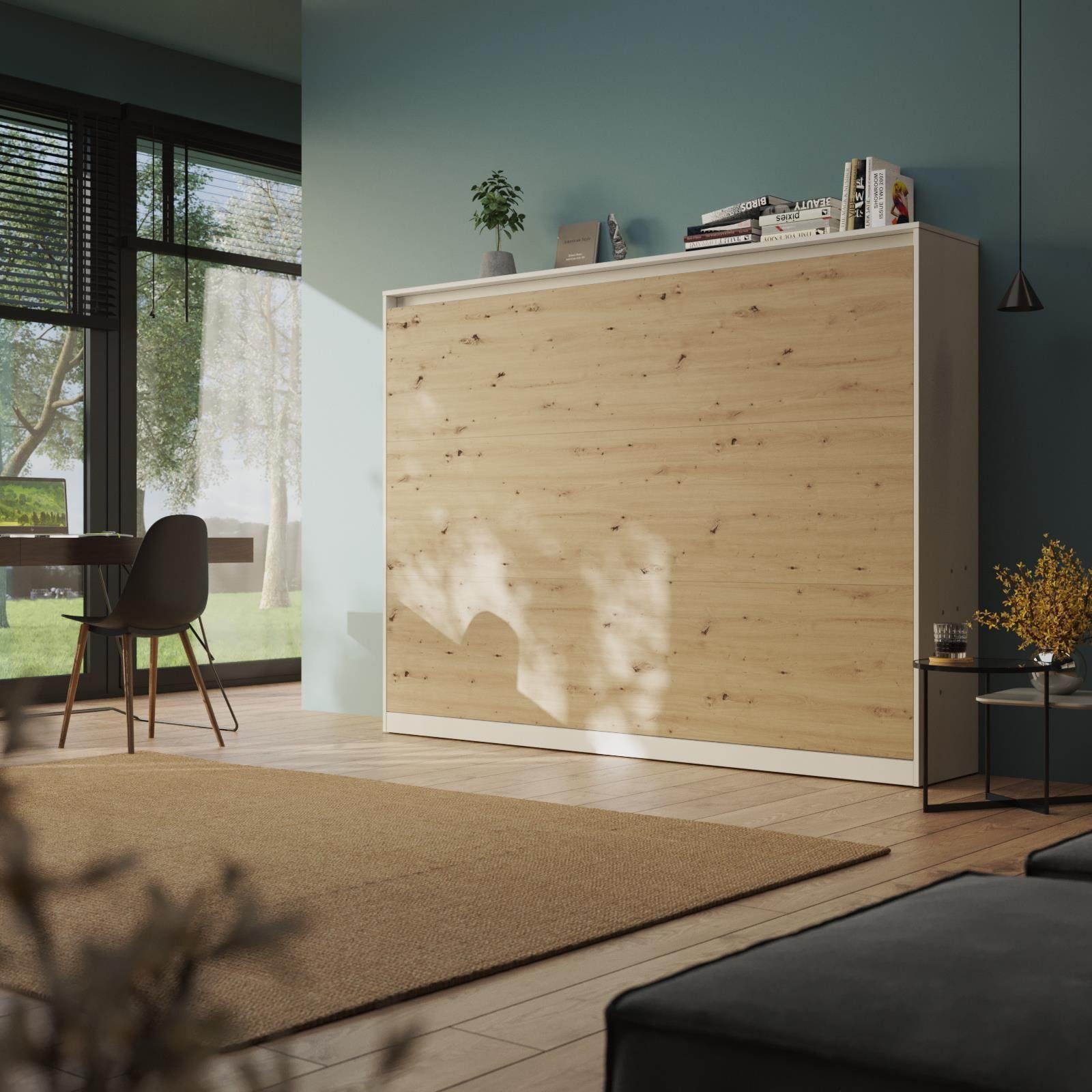 SMARTBett Schrankbett Classic mit Gasdruckfedern 100x200cm günstig online kaufen