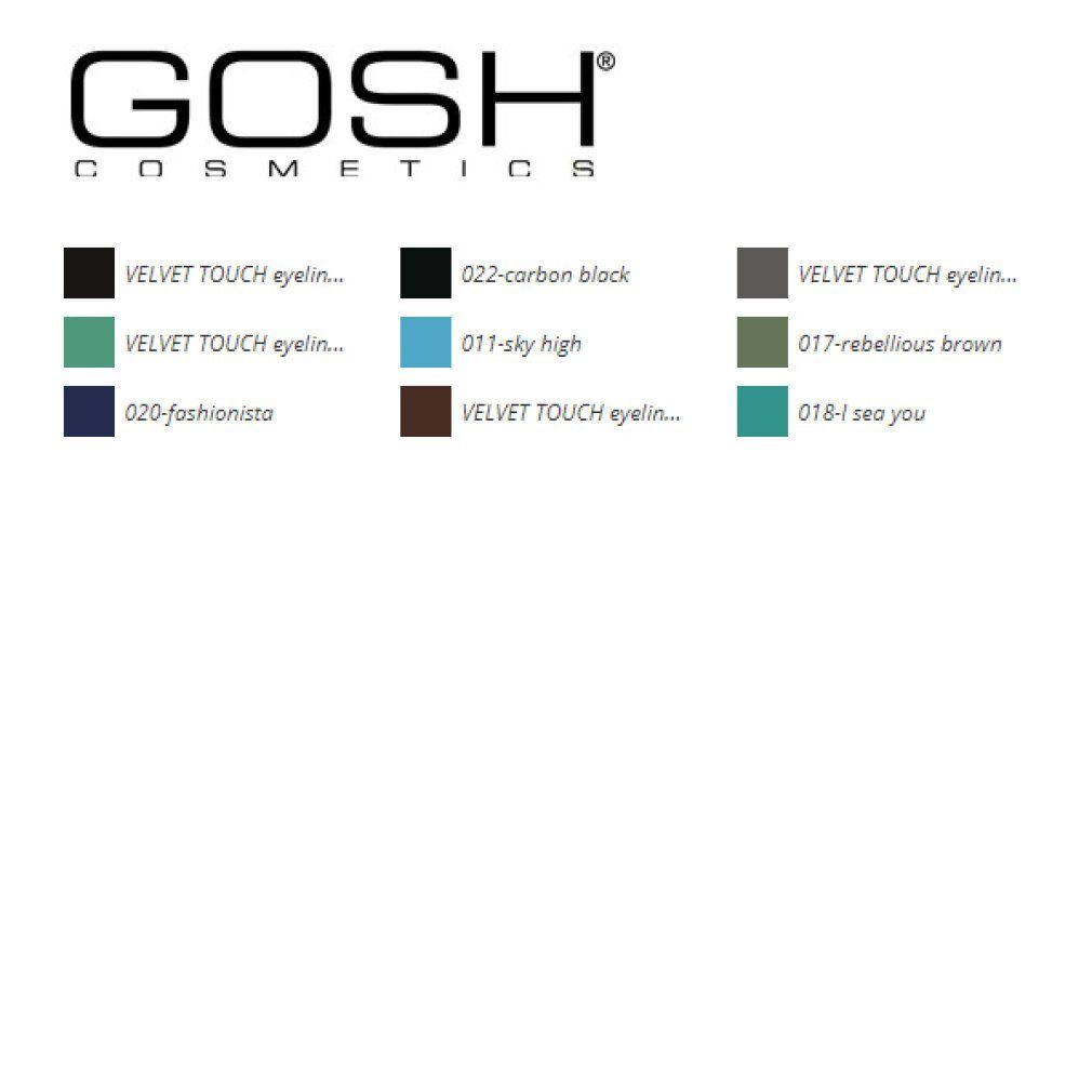 GOSH Eyeliner Velvet Touch Eyeliner Waterproof 017 Rebellious Brown
