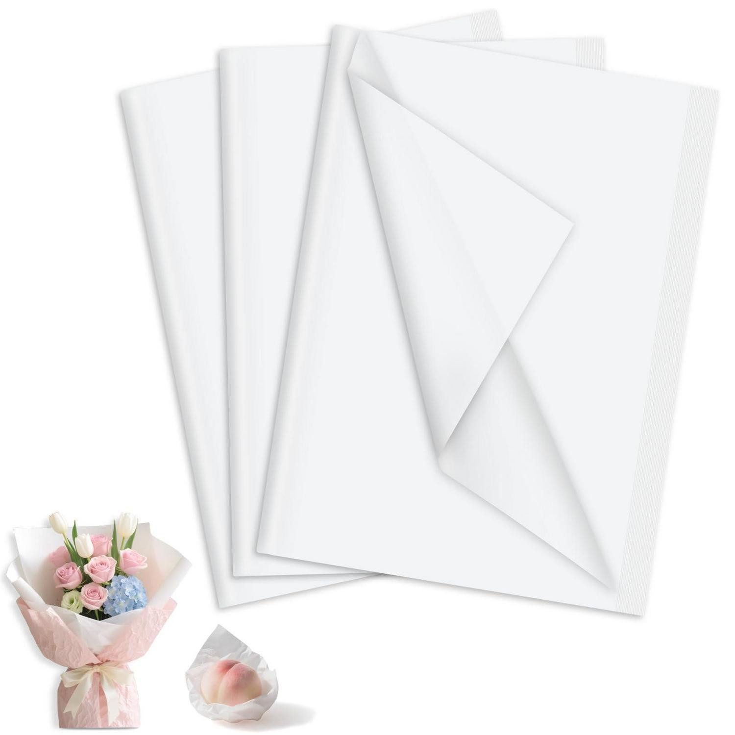 LuxusKollektion Seidenpapier Seidenpapier Weiss 120 Blatt 35x50cm