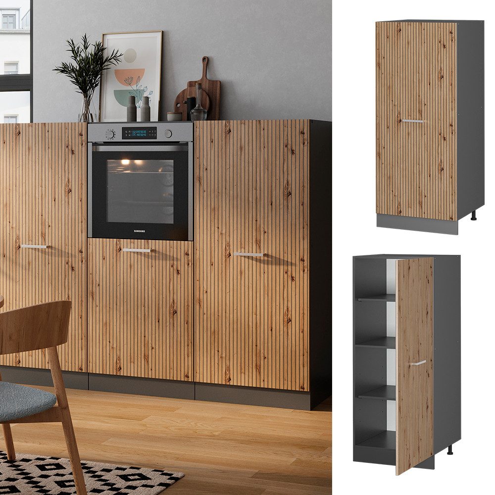 Vicco Hochschrank R-Line, Artisan-Eiche/Anthrazit, 60 cm günstig online kaufen