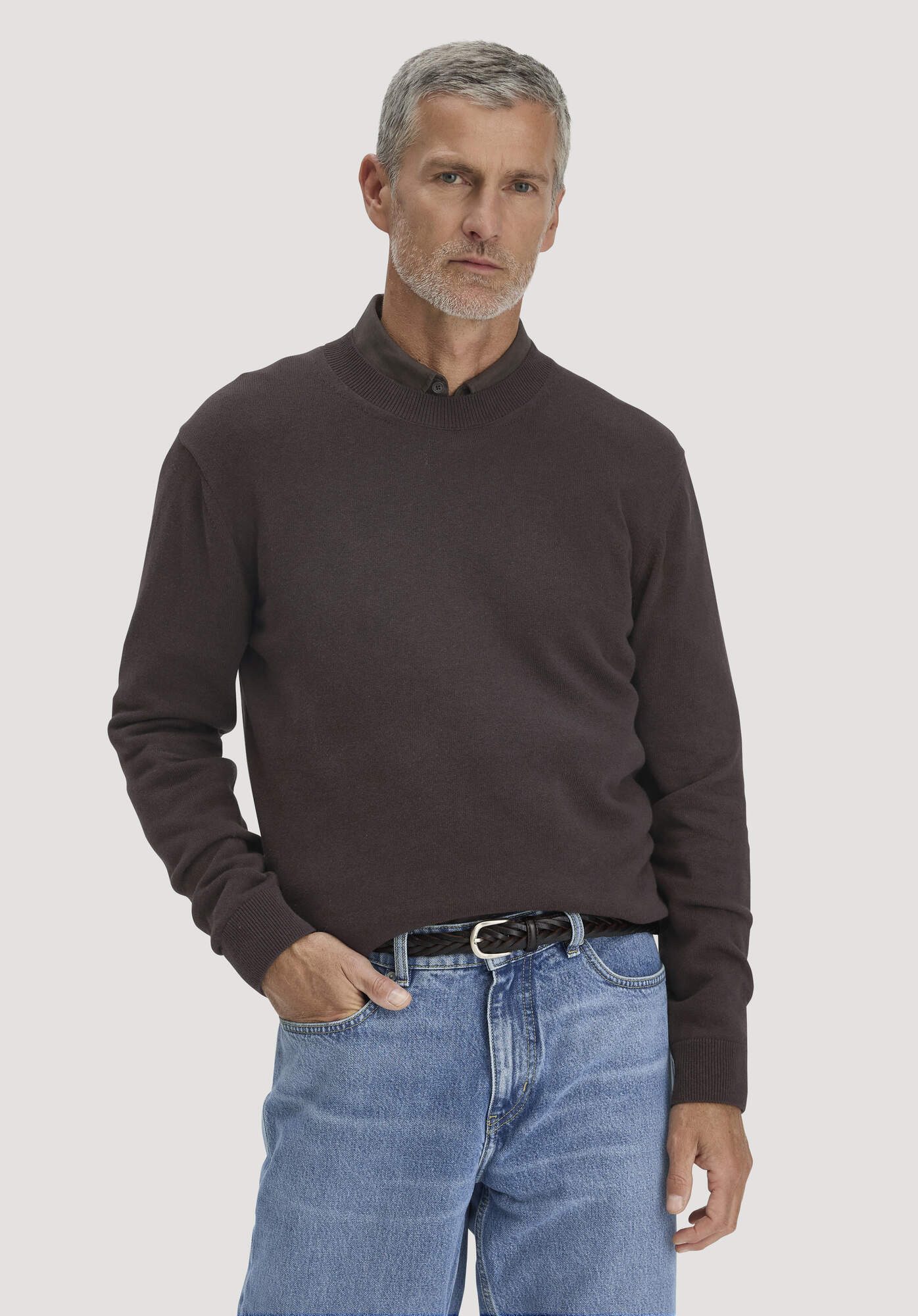 Hessnatur Strickpullover aus reiner Bio-Baumwolle (1-tlg)