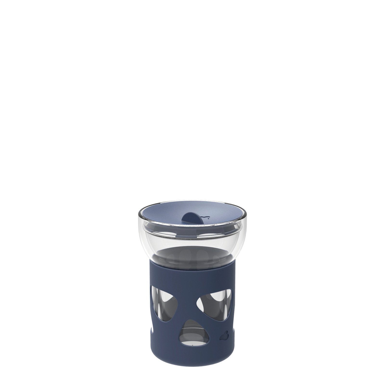 LEONARDO Glas, Lunchbox spülmaschinenfest blau Vorratsbecher (1-tlg), mikrowellengeeignet, geruchsneutral, und ml, In Giro 340 geschmacks-