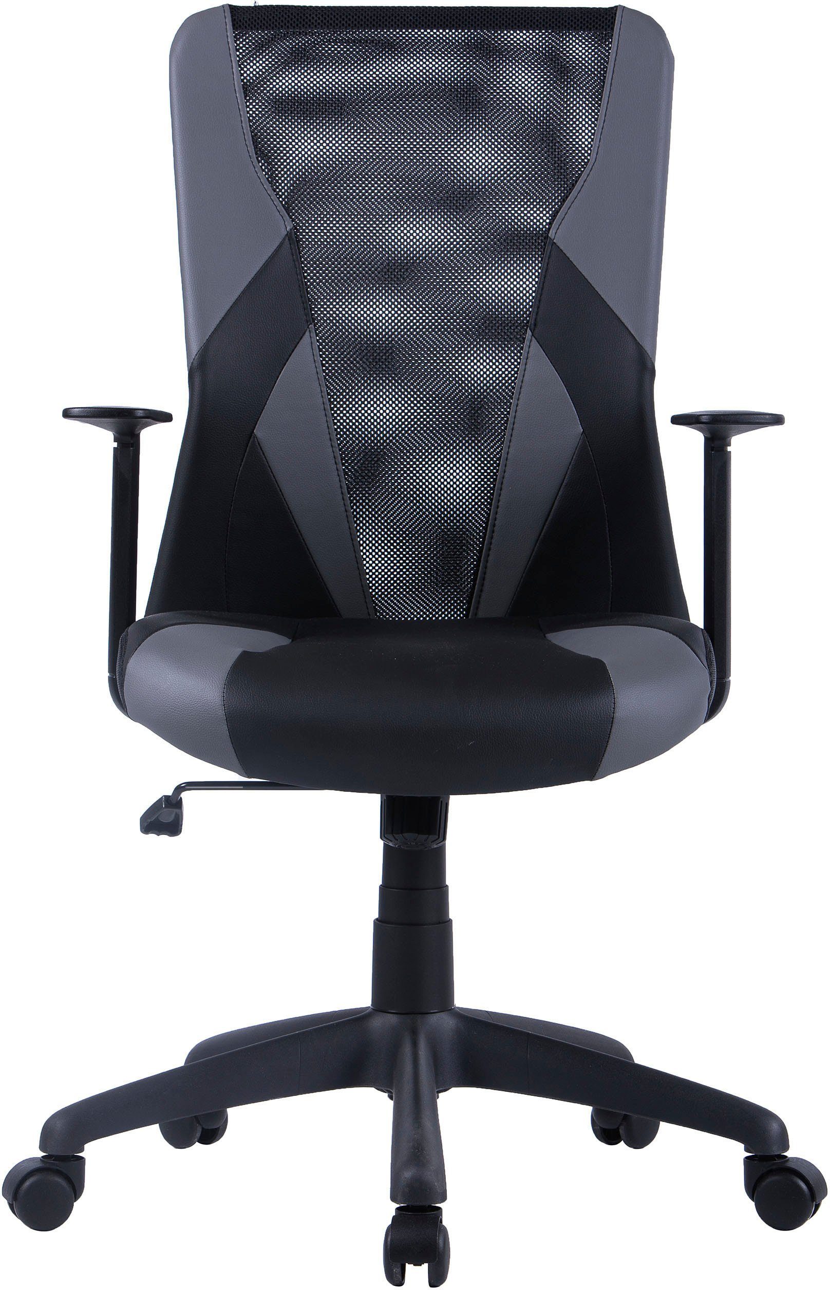 / / Drehstuhl moderner St), (1 schwarz Flash grau Rückenlehne | schwarz atmungsaktiver byLIVING grau mit Bürostuhl