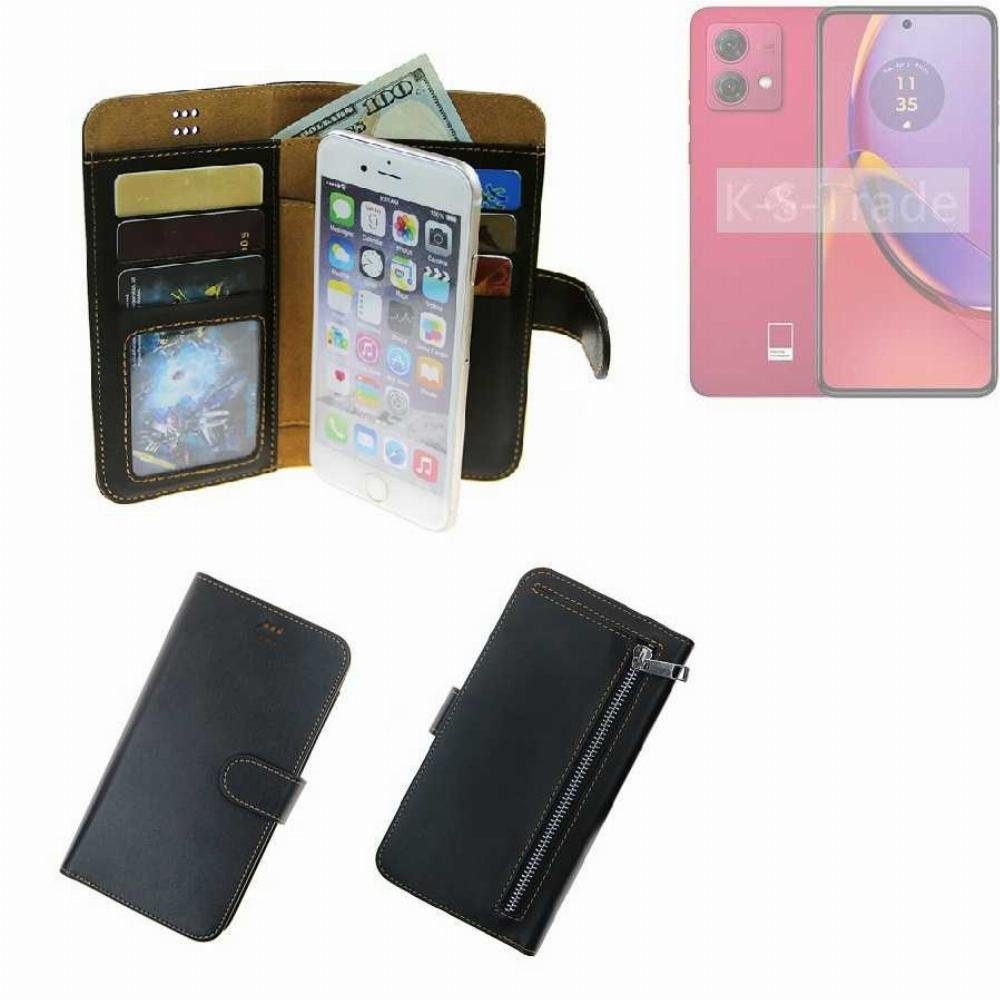 K-S-Trade Handyhülle für Motorola Moto G84 5G, Schutz Hülle Klapphülle Case Phone cover Slim Handytasche Handy