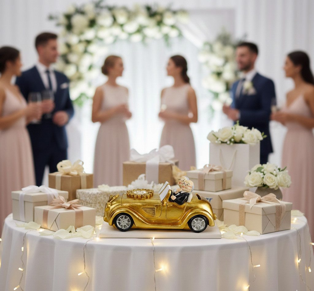 Kremers Schatzkiste Spardose XXL Goldhochzeit 50 Jahre Gold-Paar im Oldtime günstig online kaufen