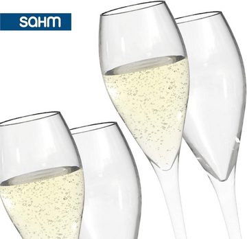SAHM Champagnerglas Champagner Gläser 6 STK - Champagnerflöten a 220 ml, 6-teilig