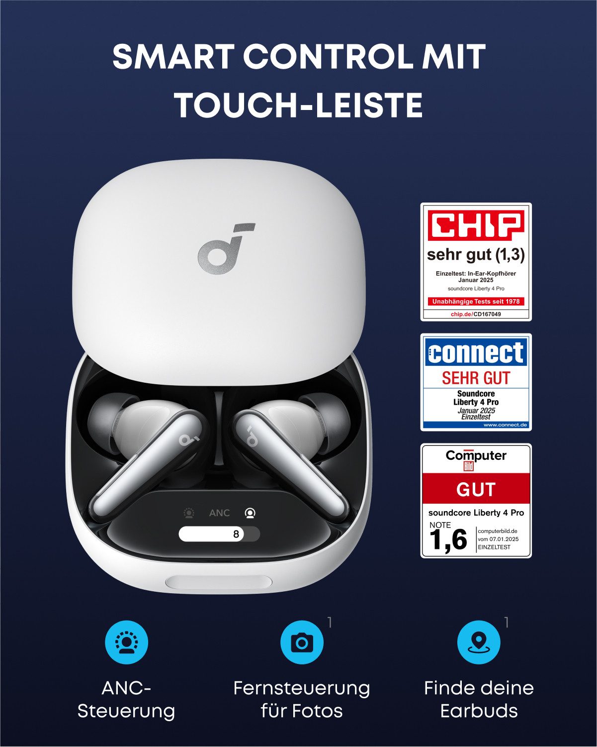 SoundCore Liberty 4 Pro Bluetooth-Kopfhörer
