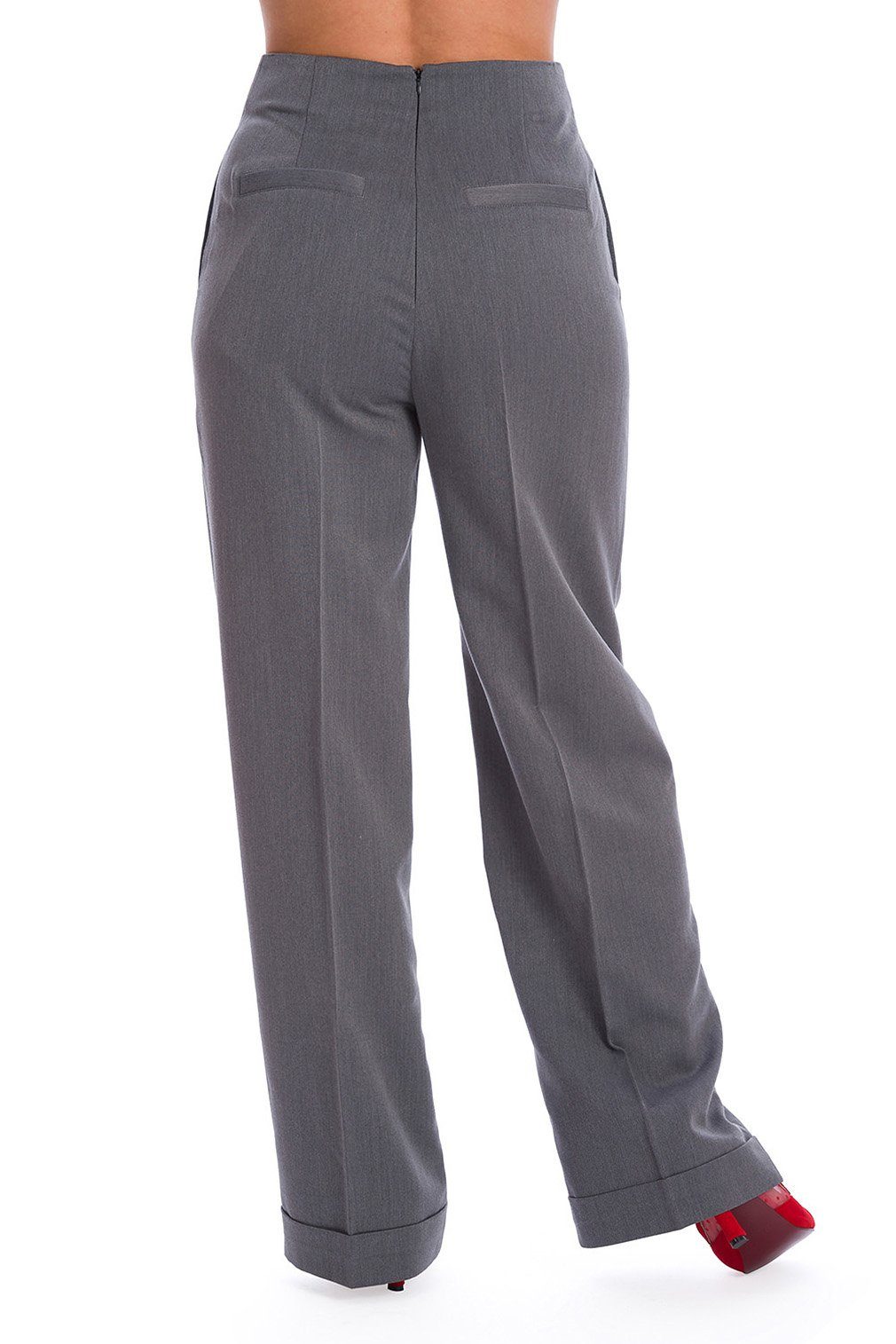 Banned Marlene-Hose Retro Adventures Ahead Grau günstig online kaufen