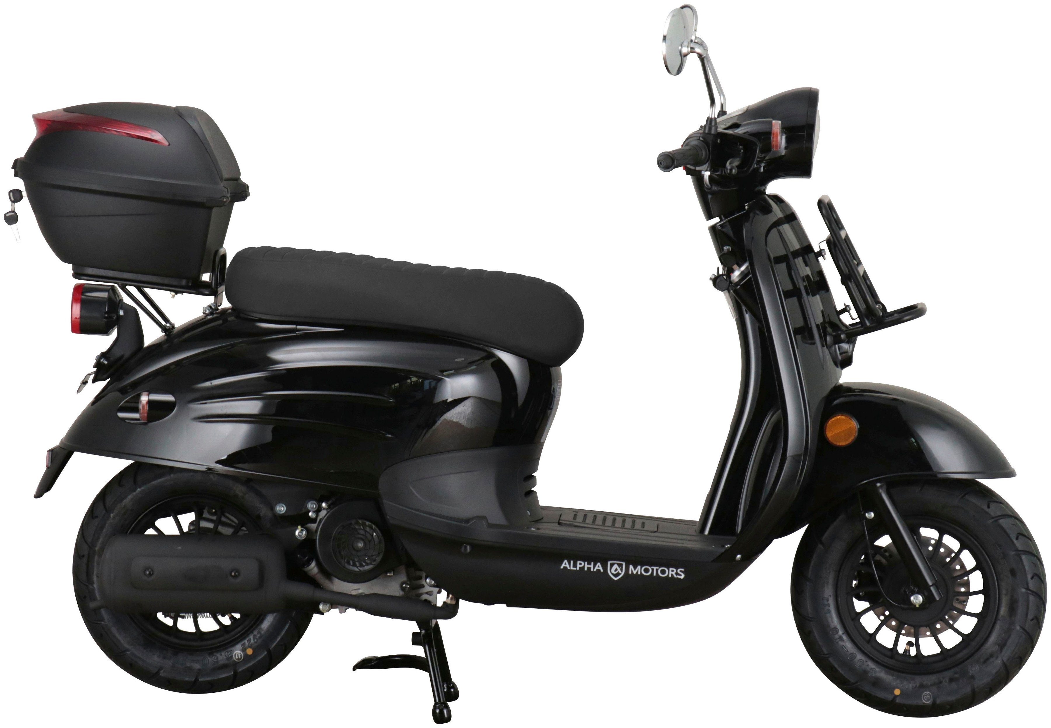 Alpha Motors Motorroller Adria, 50 ccm, 45 km/h, Euro 5, (Set, mit Topcase), mit Lenkerschloss