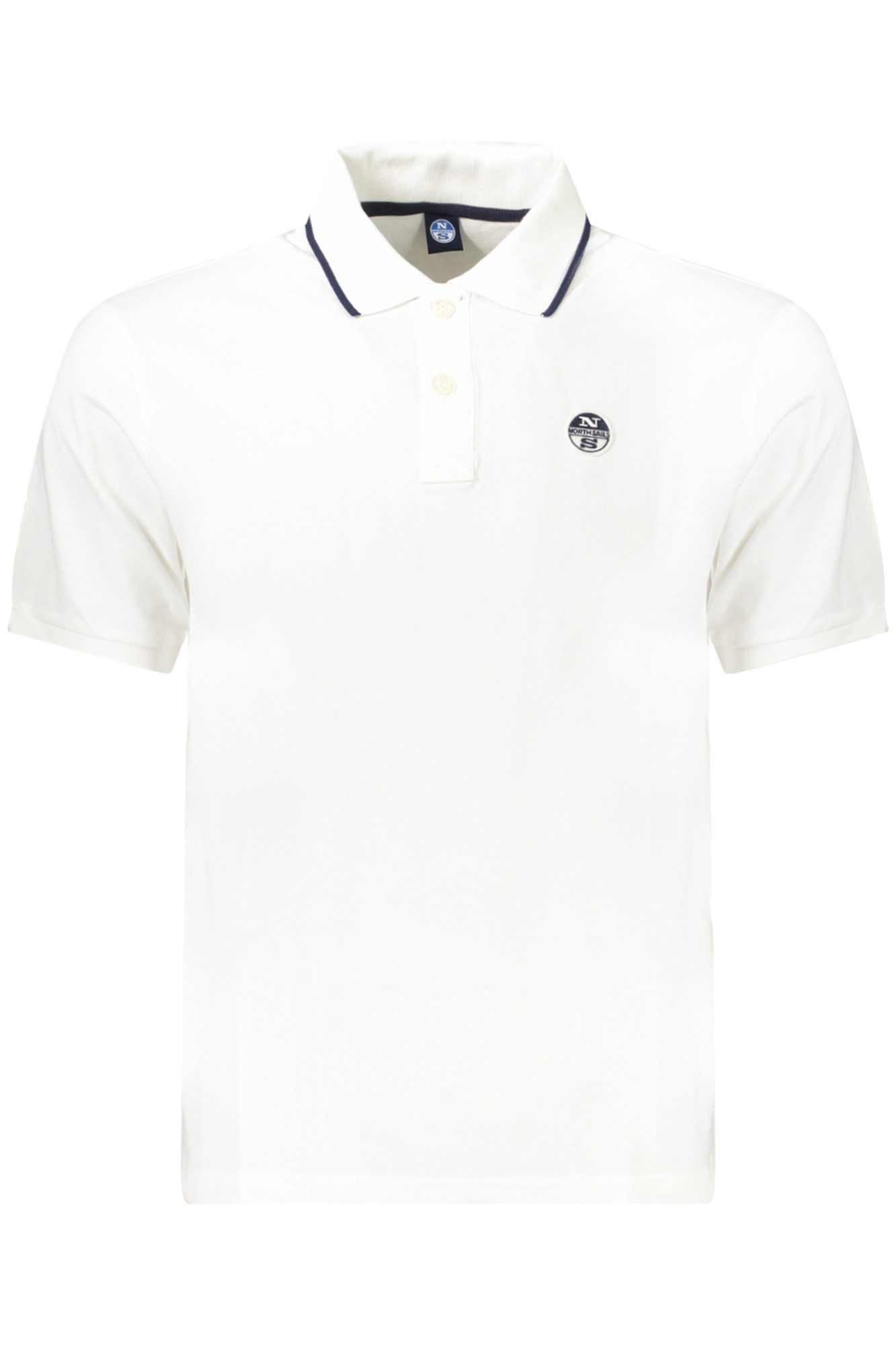 North Sails Poloshirt Herren Poloshirt Weiß mit Kontrastdetails und Logo
