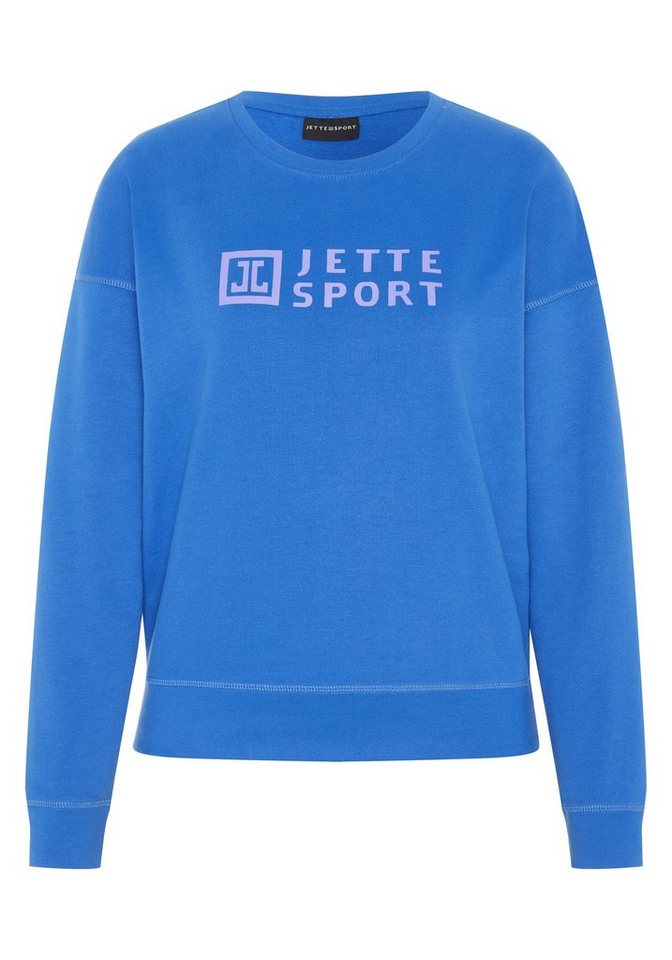 JETTE SPORT Sweatshirt im Label-Design, JETTE SPORT Damen-Sweater mit  Label-Pigment-Print