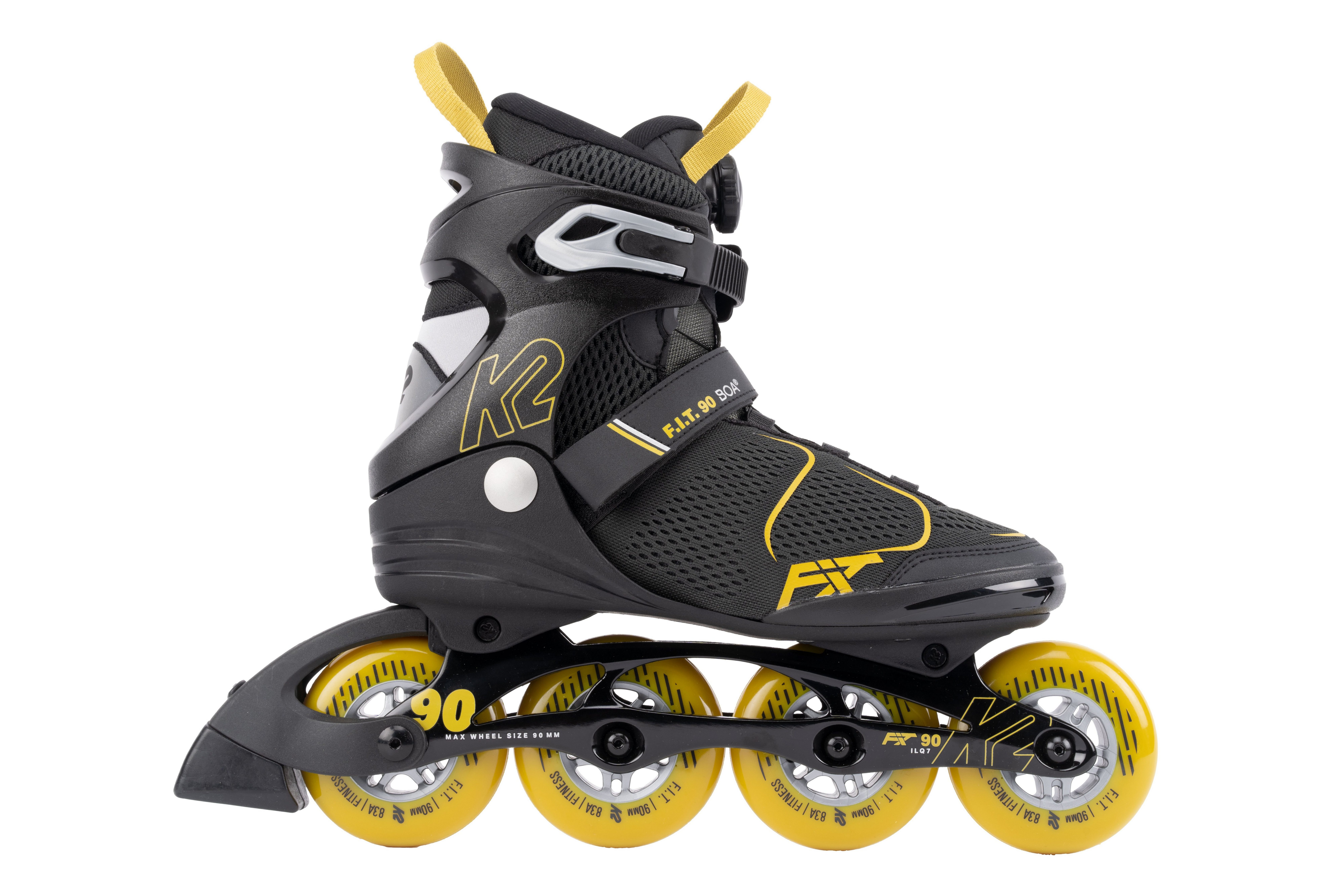 K2 Inlineskates K2 F.I.T. 90 BOA Inline Skate grey/mustard – Bild 2 von 2
