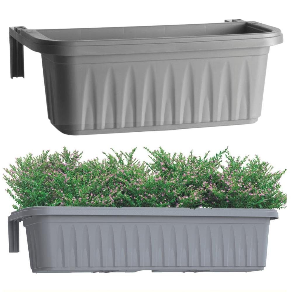 GarPet Balkonkasten Balkonkasten für Geländer terracotta 50 cm