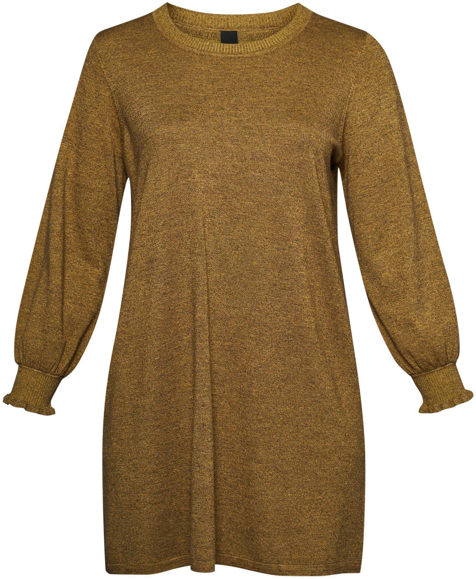 ADIA Sweatkleid Knit mit Dress am Ärmelabschluss AD Rüschen autumn mos