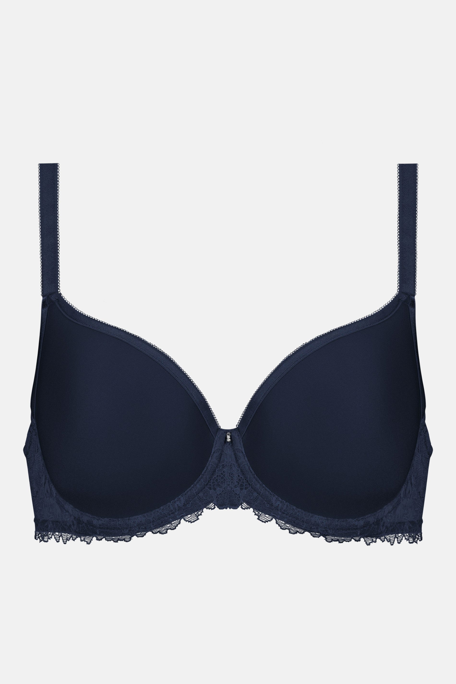 Mey Bügel-BH Mey Damen Spacer-BH, Full Cup Serie Luxurious Uni (1-tlg., 1) 3D-Cups, atmungsaktiv, mit Bügel, zweifarbige Spitze, Zierträger – Bild 2 von 4