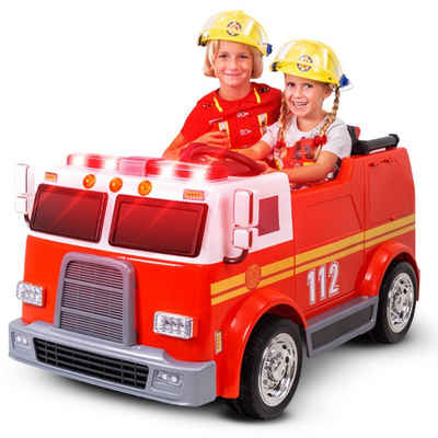 Actionbikes Motors Elektro-Kinderauto Kinder Feuerwehr Auto LL911 Elektro - Fernbedienung - Spritze & Sirene, Belastbarkeit 40 kg, (2-tlg), Kinder Fahrzeug Spielzeug Zweisitzer ab 3 Jahre elektrisch