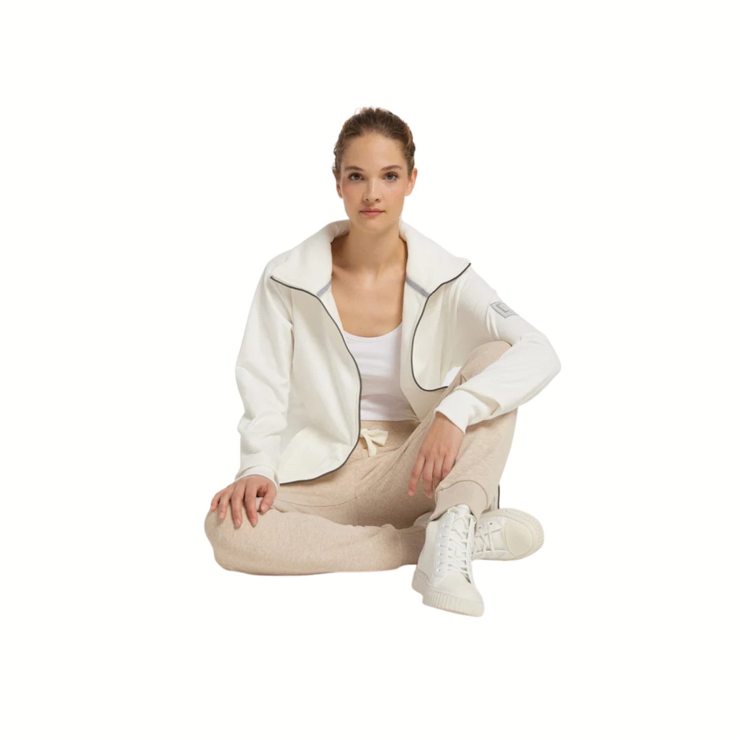 Elbsand Sweatjacke Elbsand, Alvis Sweatjacke mit stylischem Kragen hoher Kragen