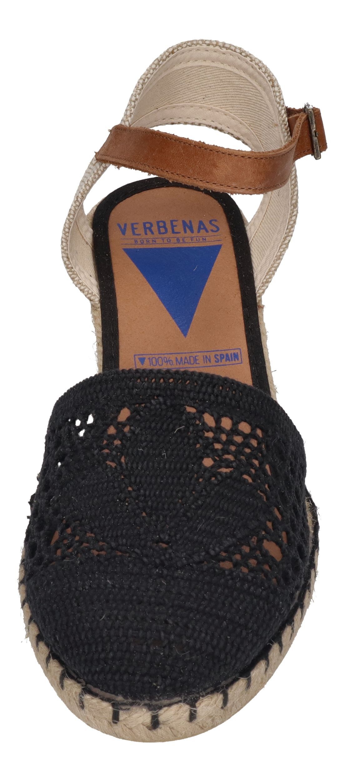 VERBENAS MALENA CROCHET LINO Sandalette Negro – Bild 3 von 5