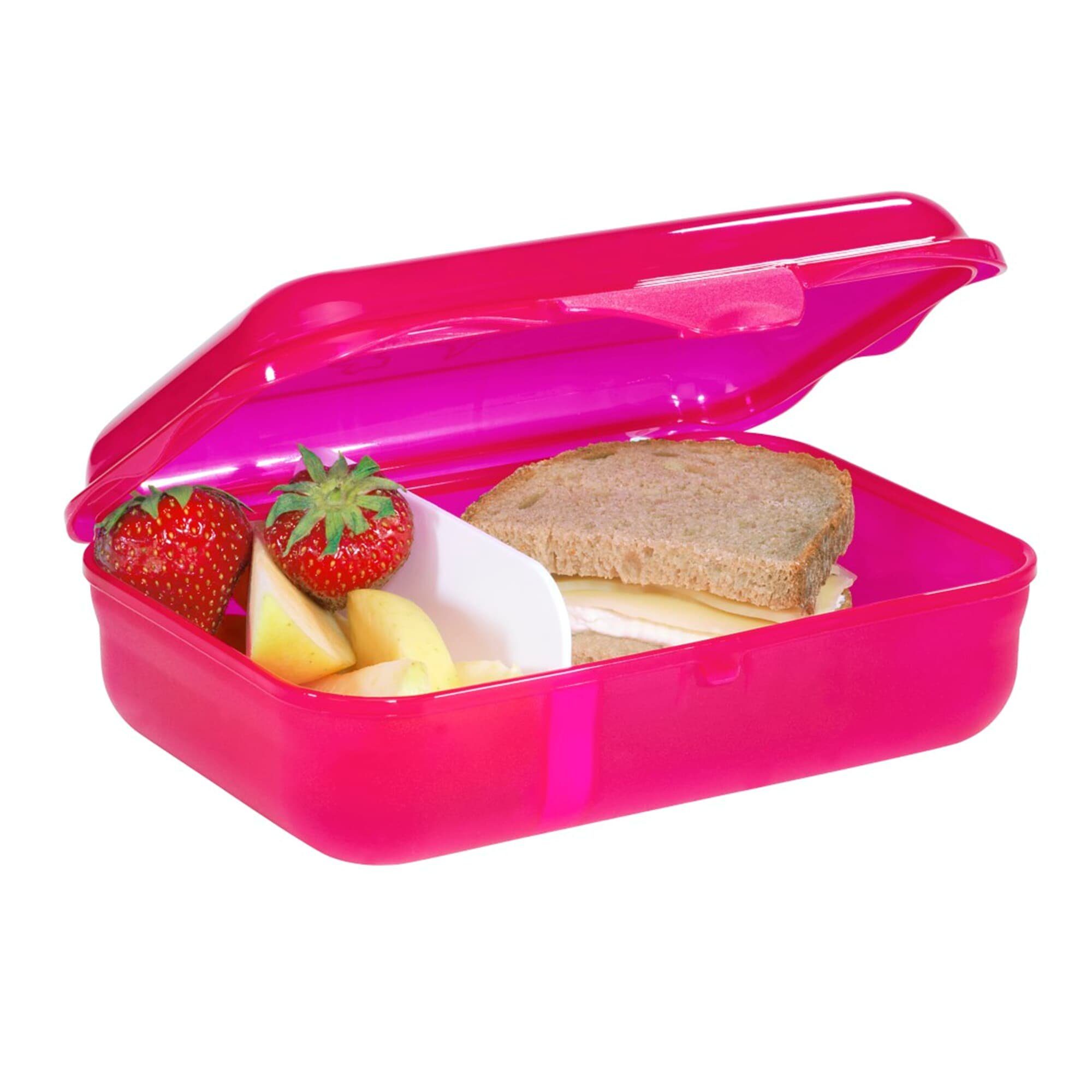 Step Step mit Pink spülmaschinengeeignet, by Glamour Kunststoff, Star (1-tlg) Lunchbox Klickverschluss, Astra, BPA-frei,