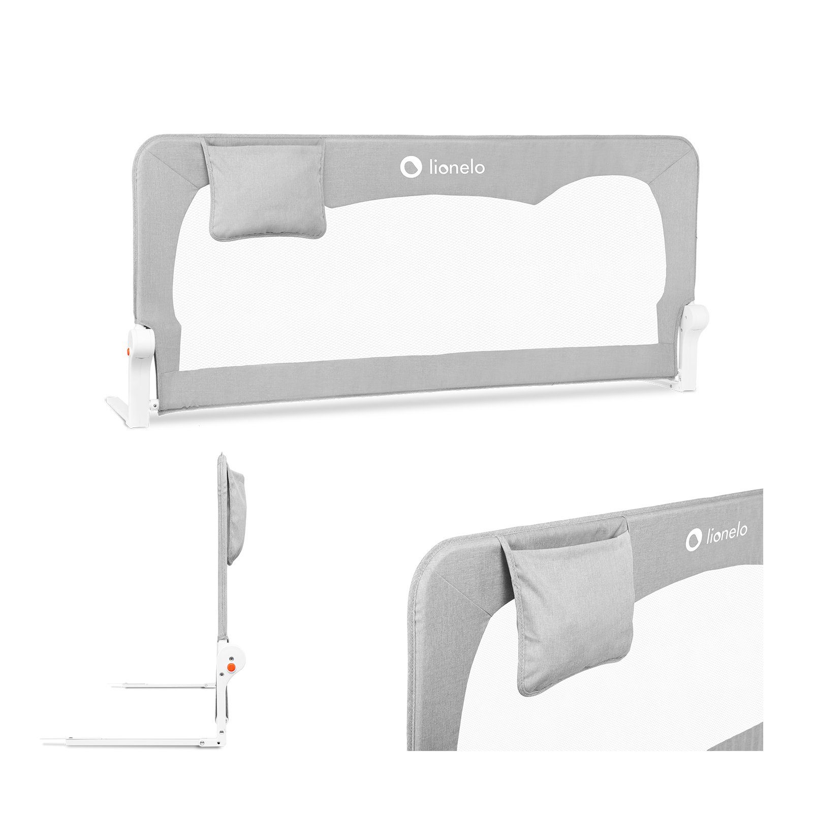 lionelo Bettschutzgitter HANNA (Set, Set), 180 Grad 66 cm hoch Standsafe SecureBelt