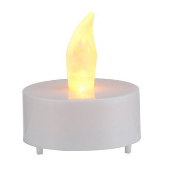 MARELIDA LED-Kerze LED Teelichter flackernd Kunststoff D: 3,5cm inkl.Batterien weiß 16St. (16-tlg)