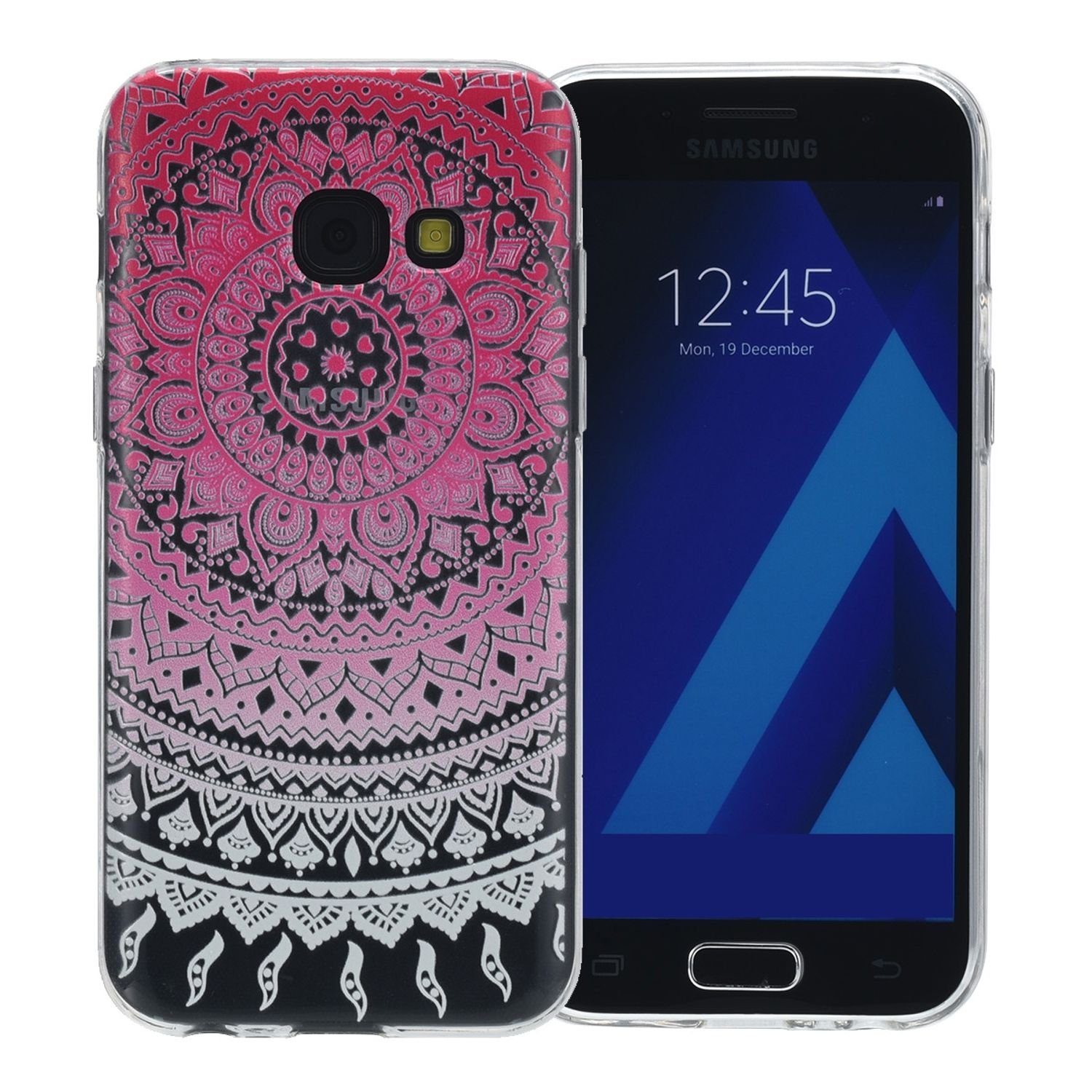 König Design Handyhülle Samsung Galaxy A3 (2017), Samsung Galaxy A3 (2017)  Handyhülle Backcover Rosa
