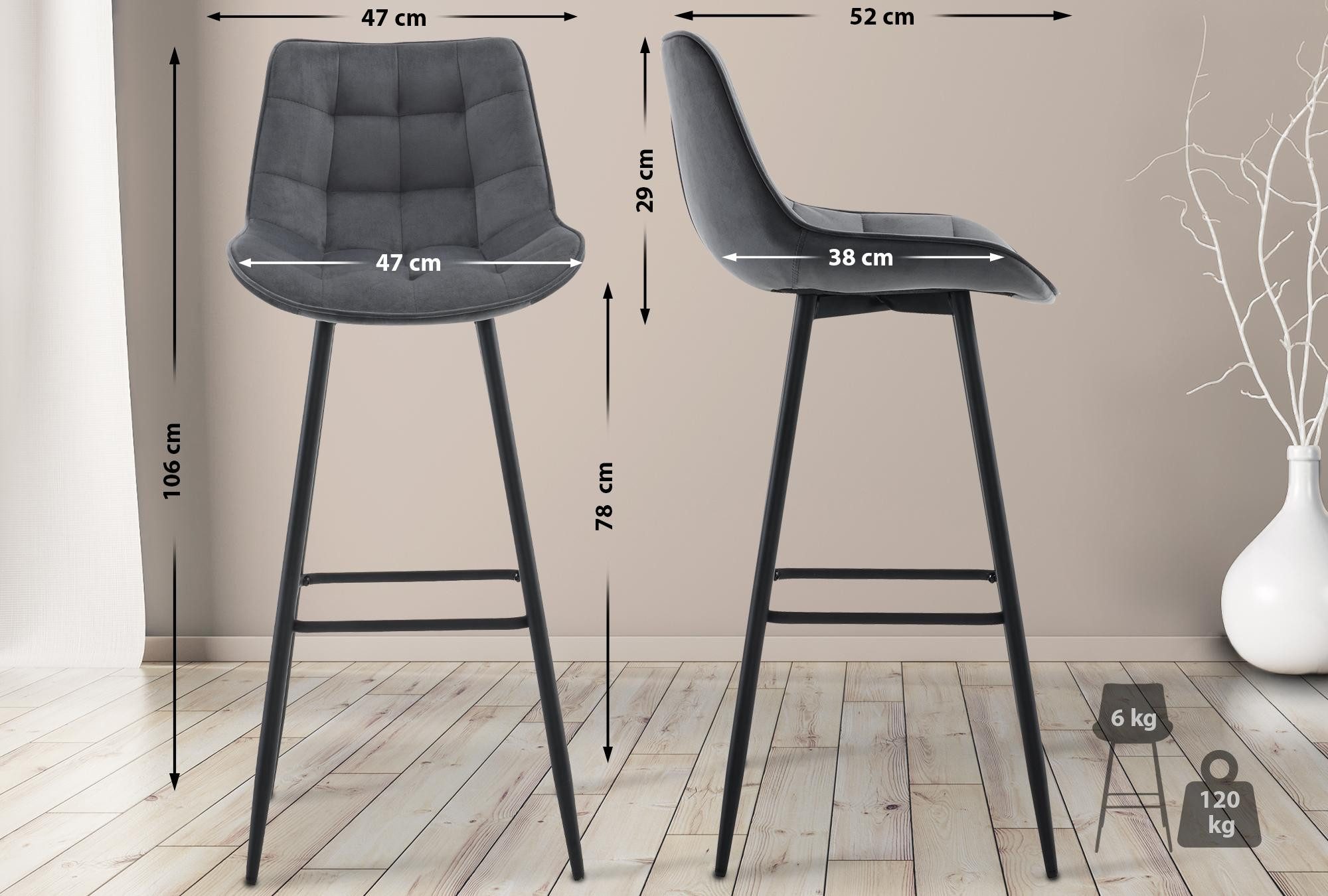 CLP Barhocker Dartford (2er Set, 2 günstig online kaufen