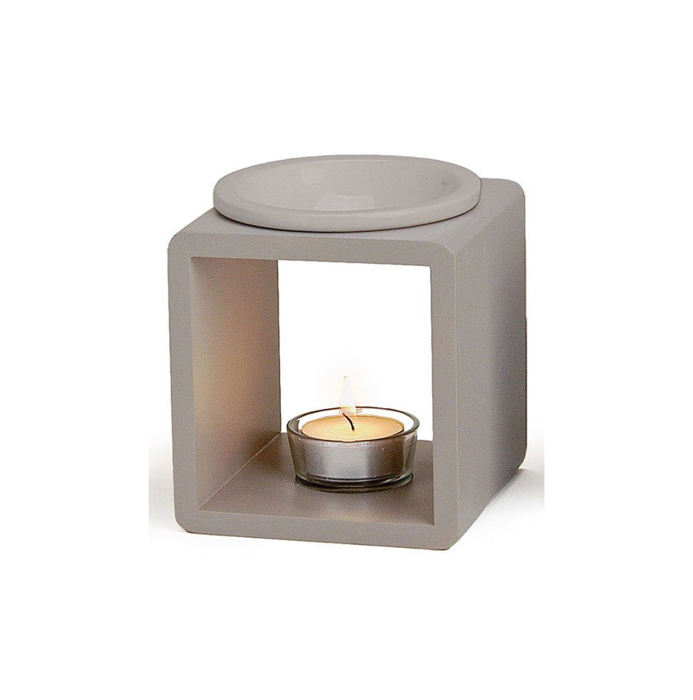 Levandeo® Duftlampe, Duftlampe grau silber aus günstig online kaufen