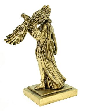 Kremers Schatzkiste Dekofigur Alabaster Figur Zeus der Göttervater Skulptur 18 cm gold Gottheit