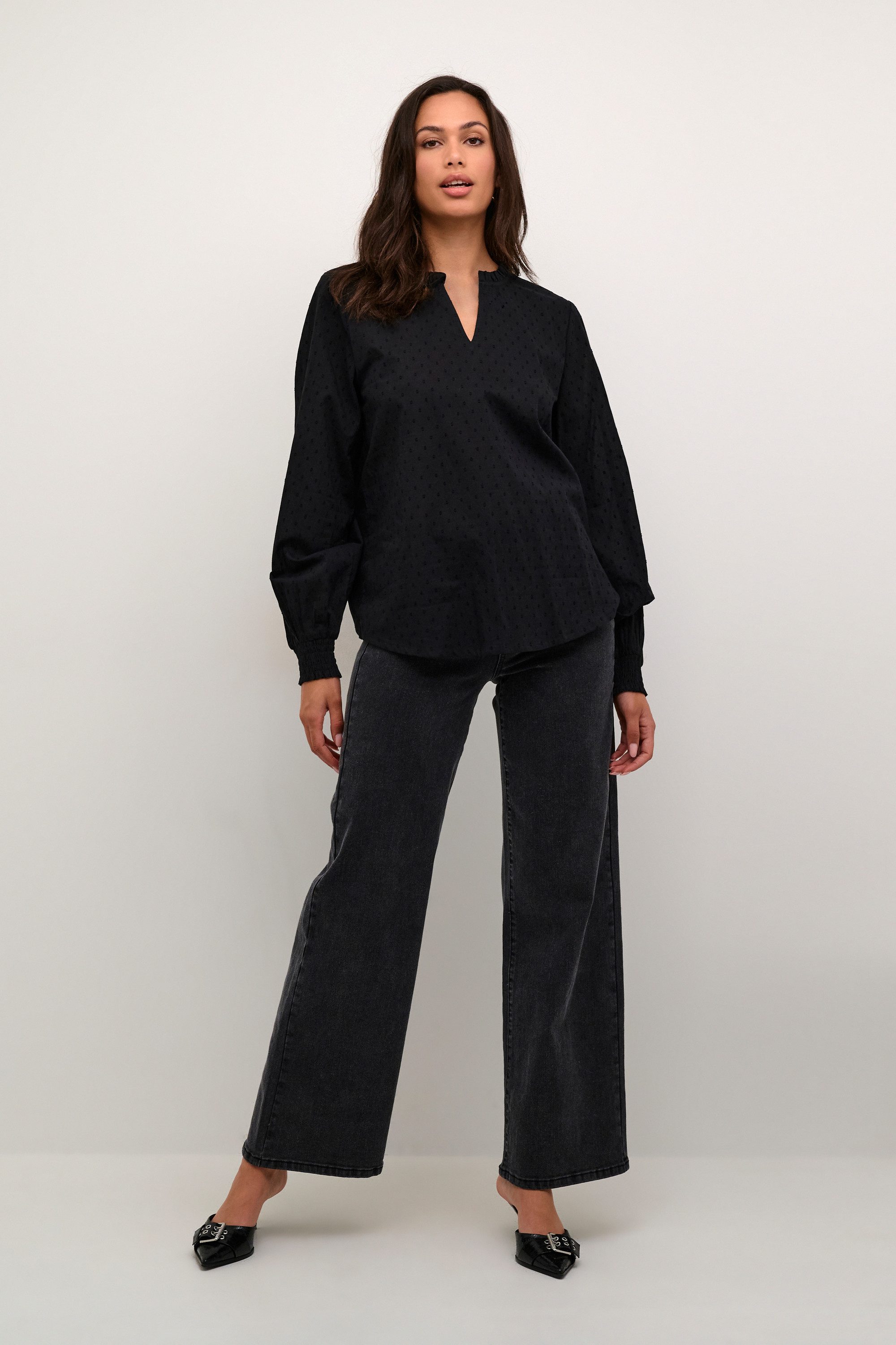 KAFFE Langarmbluse Langarm-Bluse KAlydia