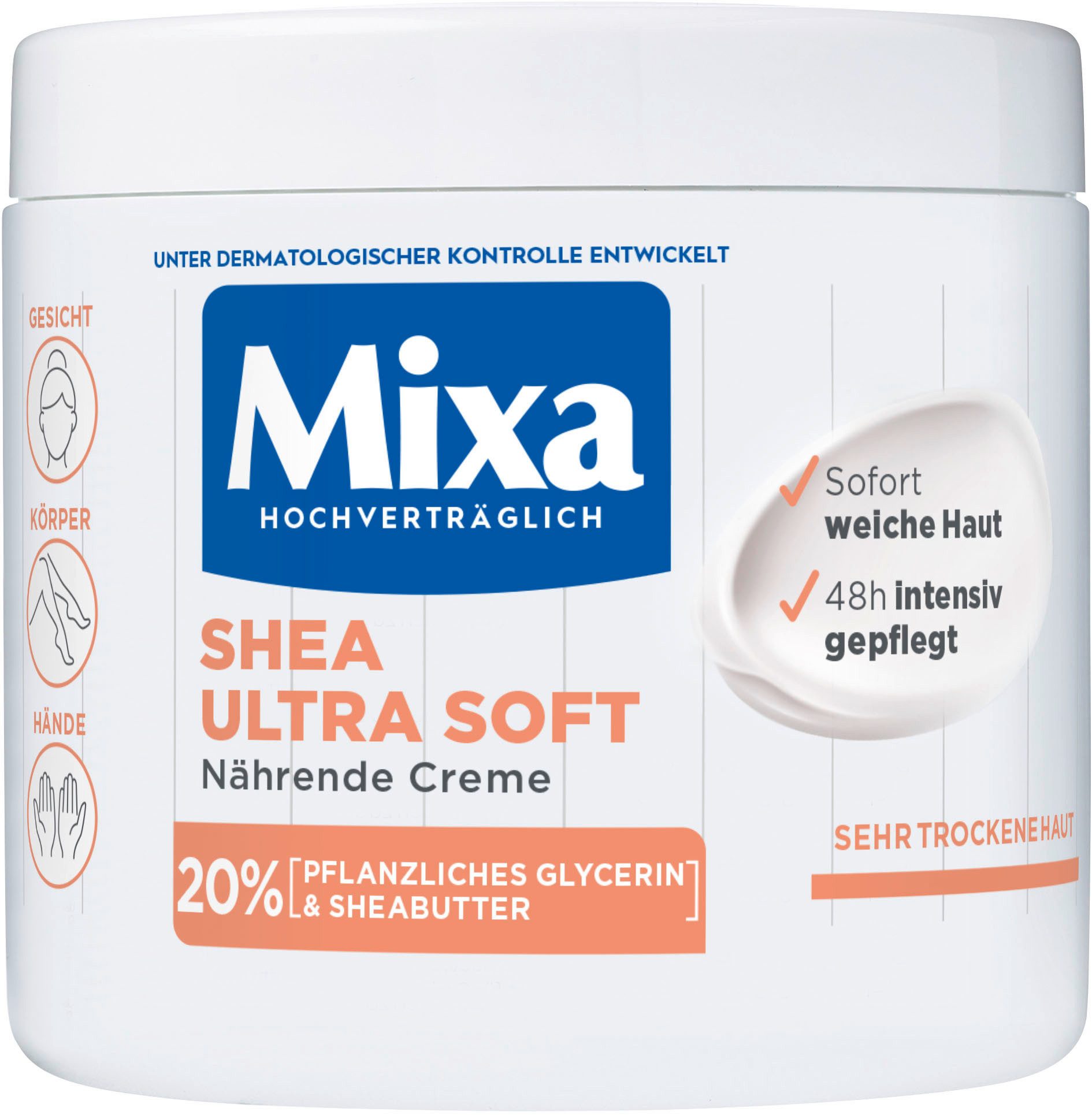 Körpercreme Mixa Shea Ultra Soft