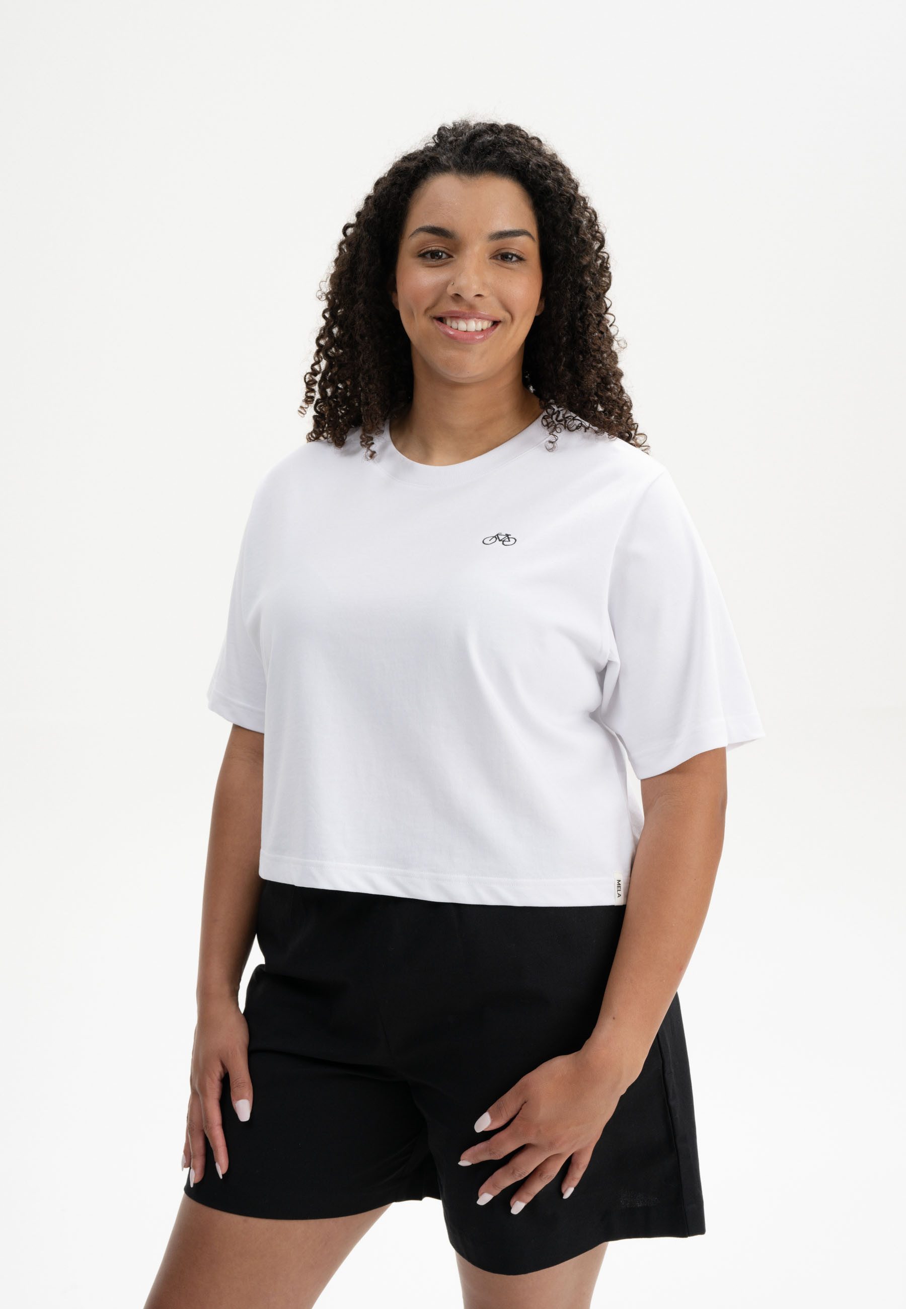 MELA Kurzarmshirt Cropped T-Shirt schwer JOSHNA günstig online kaufen