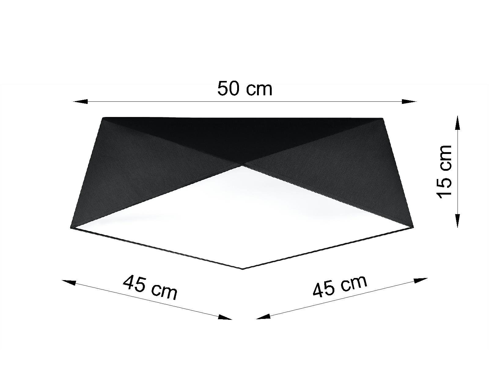 Leuchtmittel, B:50cm Schwarz dekorativ ohne LYNNDIE, Deckenleuchte 3x E27 Wohnzimmer Schlafzimmer Deckenlampe Licht-Erlebnisse