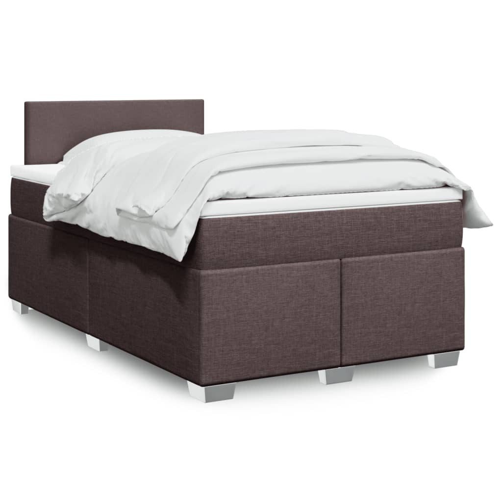 vidaXL Bett Boxspringbett mit Matratze Dunkelbraun günstig online kaufen